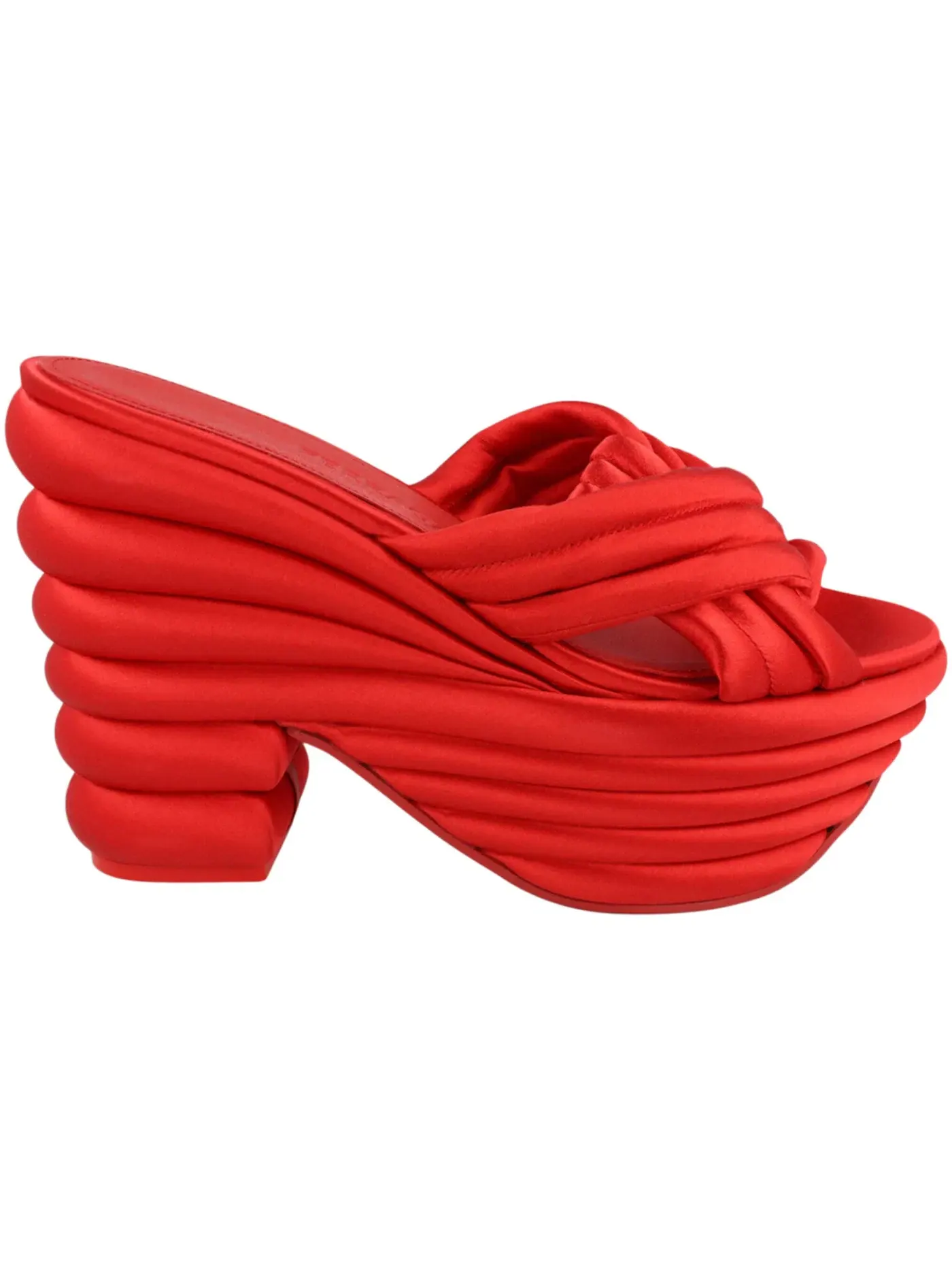 Женские сандалии на платформе Ferragamo Rey Platform Sandals — изображение 1 из 3, красный