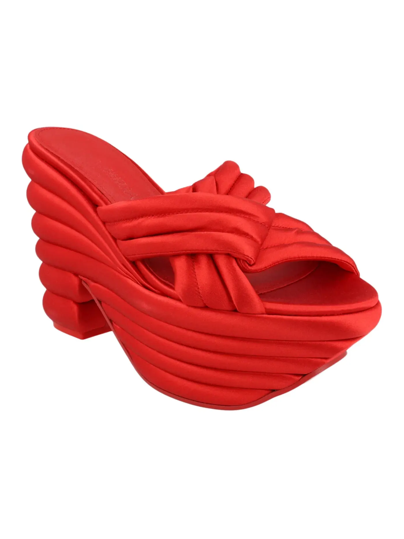 Женские сандалии на платформе Ferragamo Rey Platform Sandals — изображение 2 из 3, красный