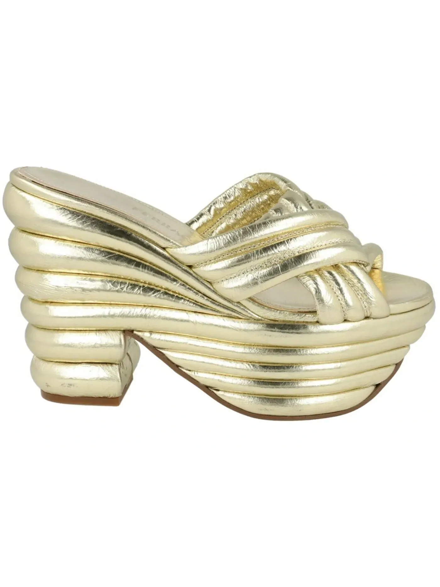 Женские сандалии-платформа Rey Platform Sandals Ferragamo — изображение 1 из 3, желтый