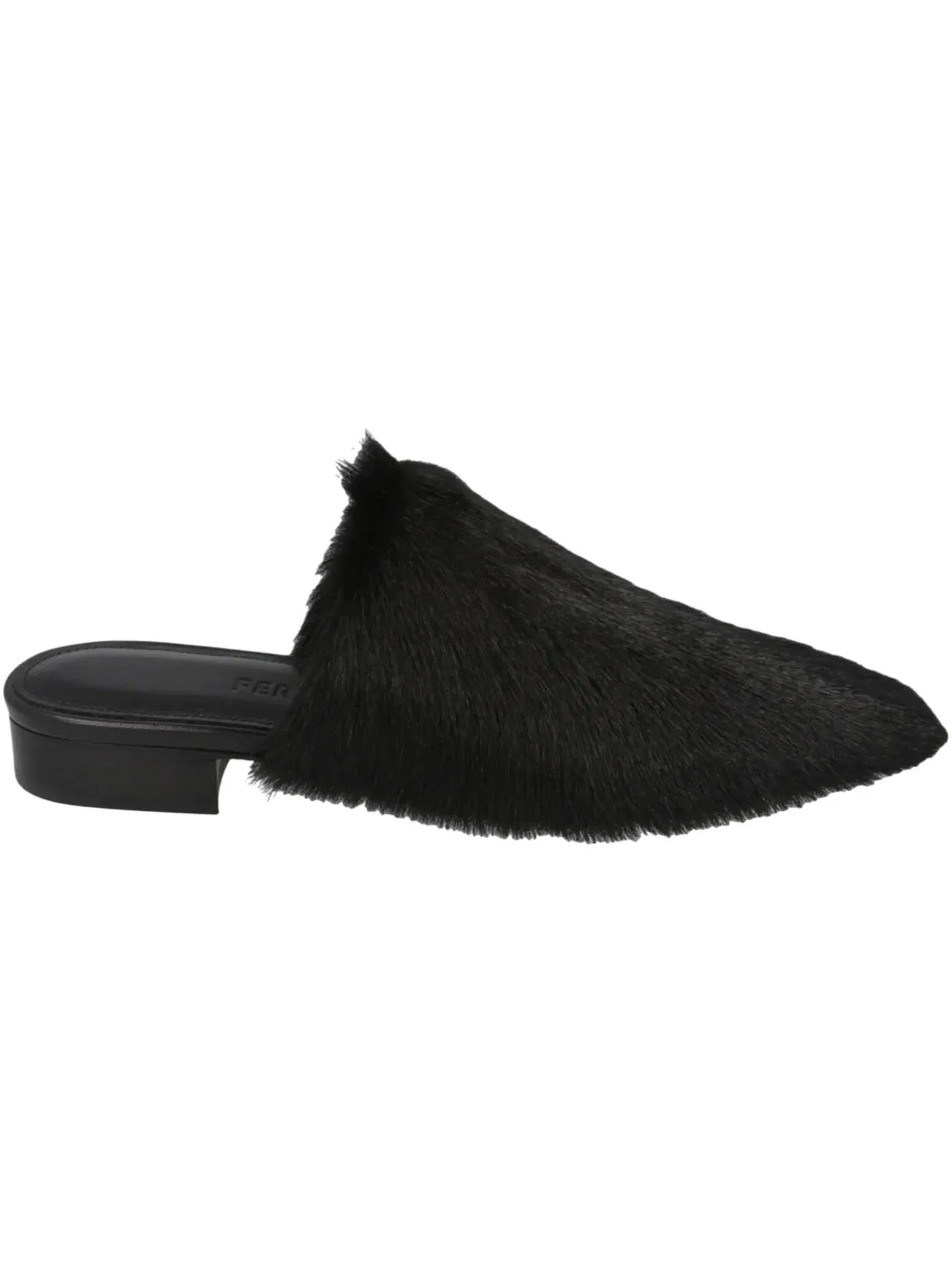 Женские меховые мюли Ferragamo Selestina Fur Mules Ferragamo — изображение 1 из 3, черный