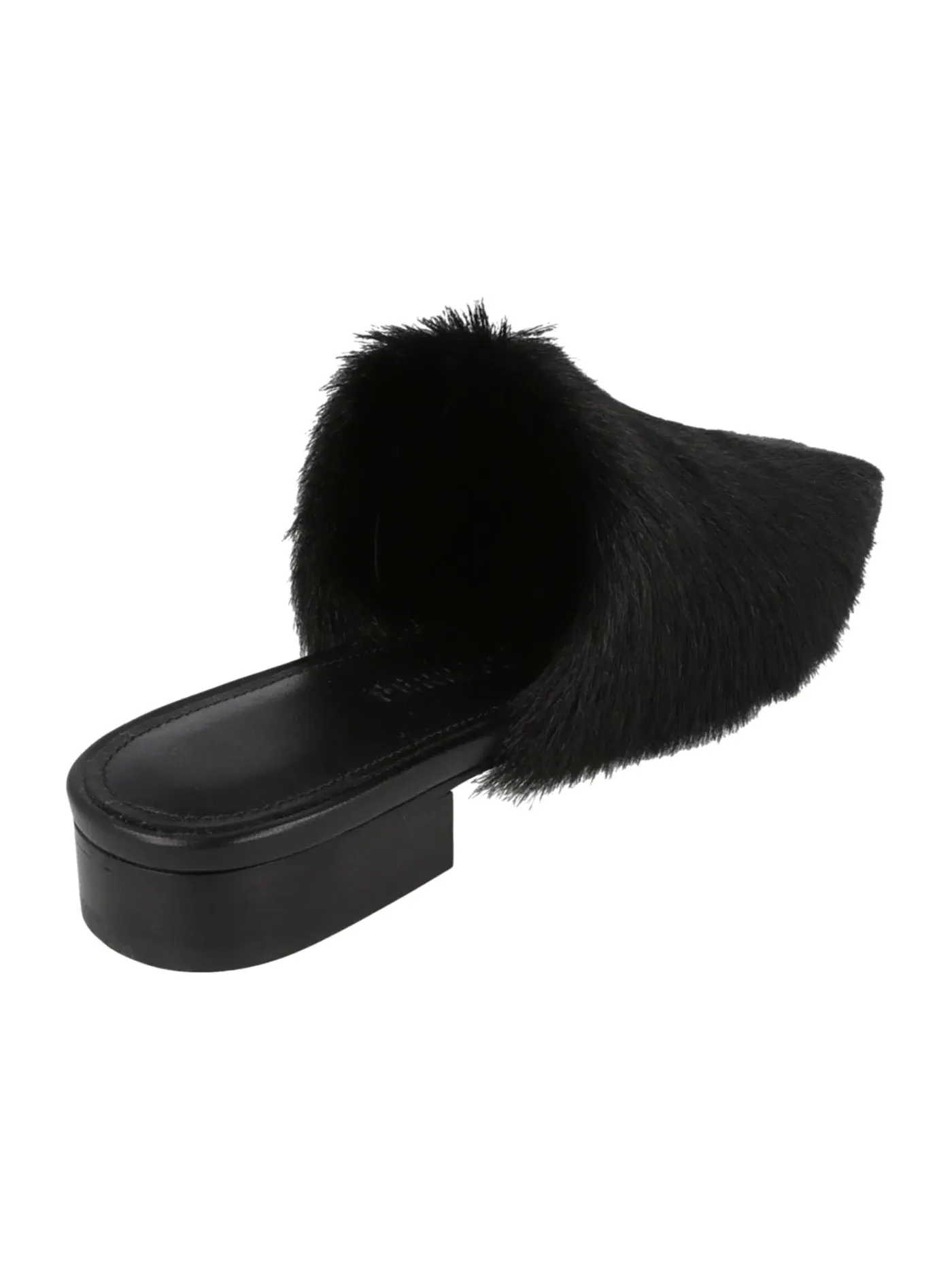 Женские меховые мюли Ferragamo Selestina Fur Mules Ferragamo — изображение 3 из 3, черный