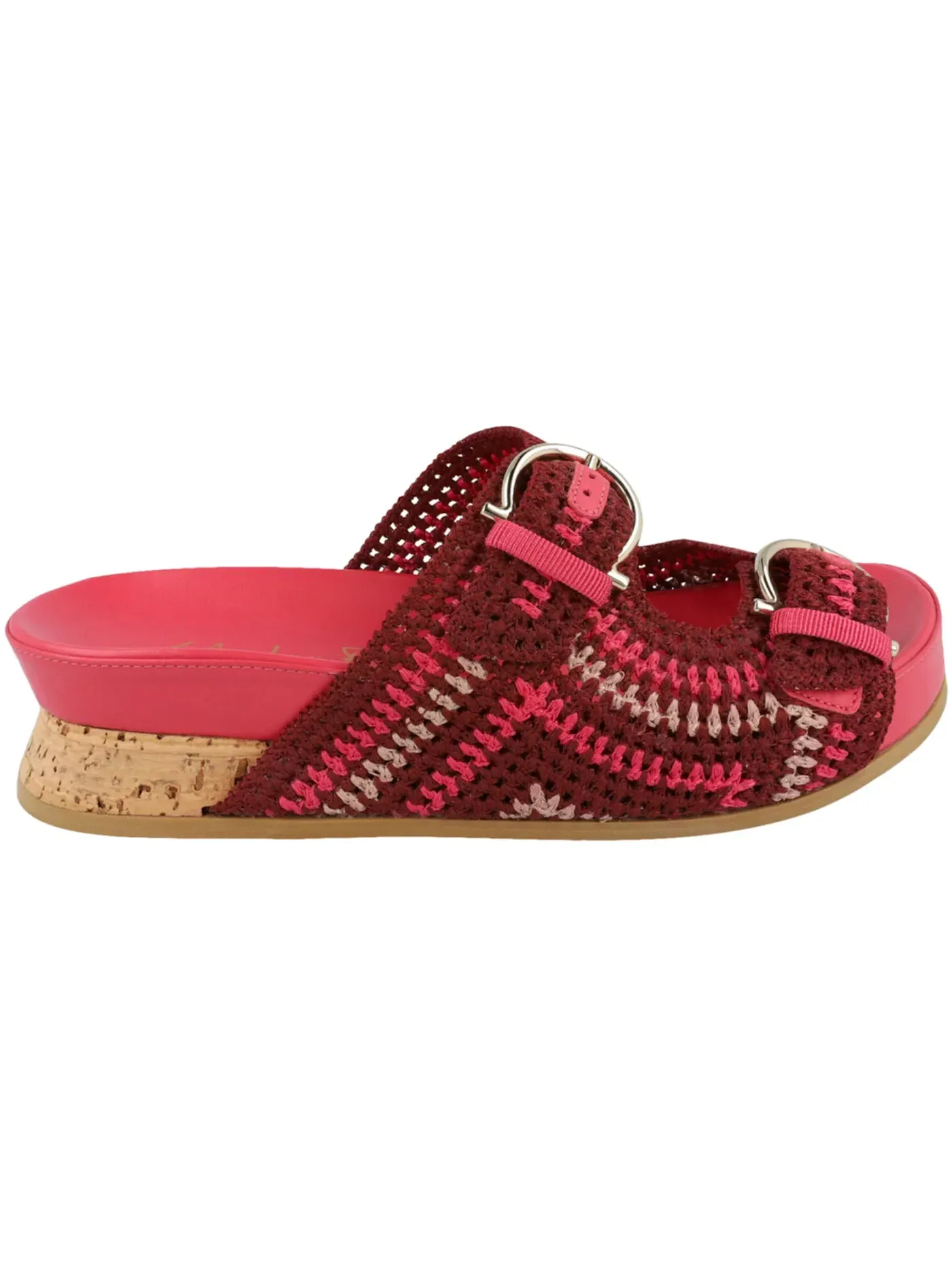 Женские сандалии с вязаным верхом Ferragamo Shaula Crochet Sandals Ferragamo — изображение 1 из 3, фиолетовый