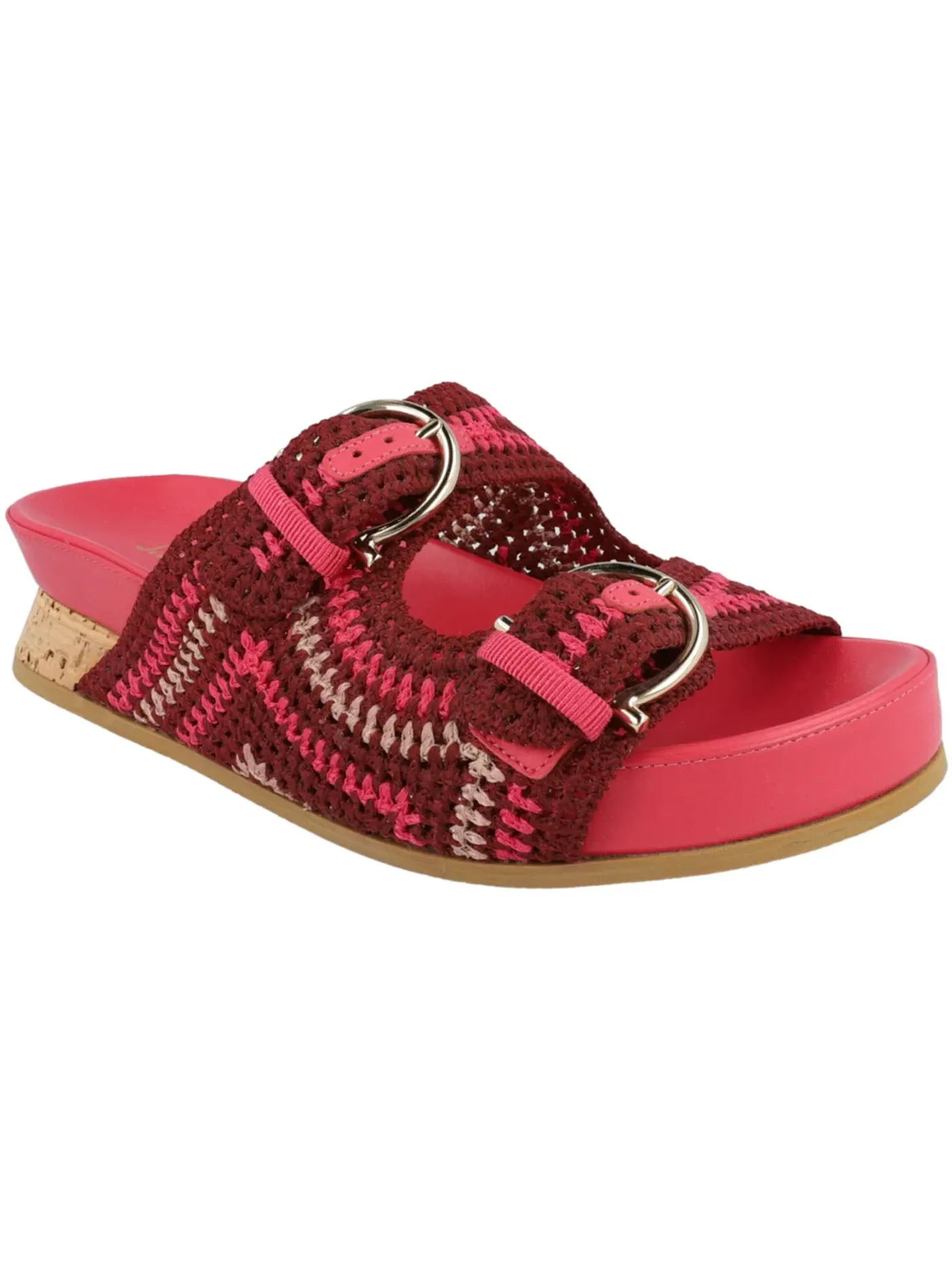 Женские сандалии с вязаным верхом Ferragamo Shaula Crochet Sandals Ferragamo — изображение 2 из 3, фиолетовый