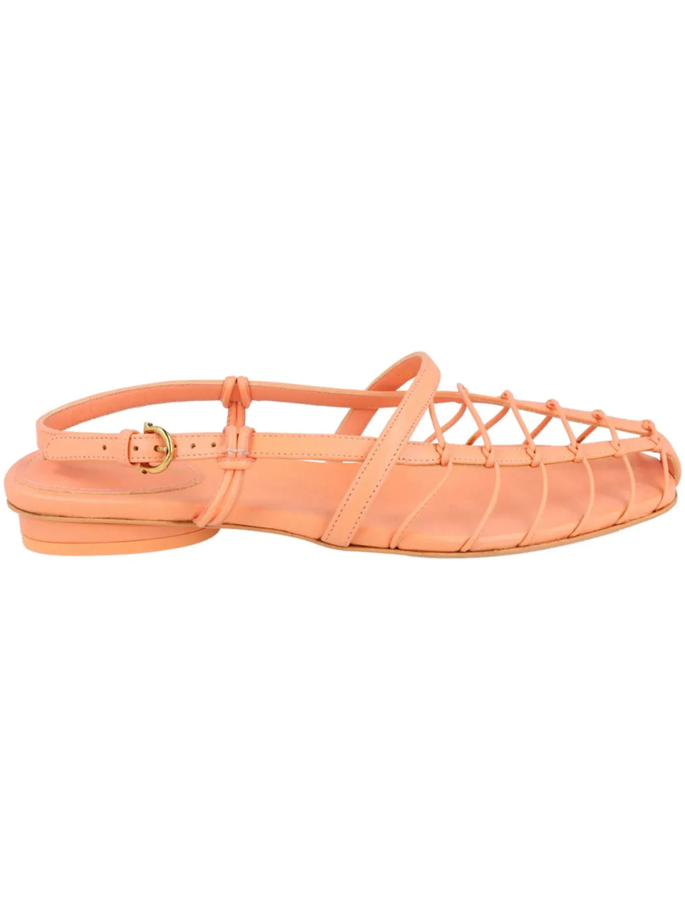 Женские босоножки на каблуке с ремешками Ferragamo Shay 10 Caged Slingback Sandals — изображение 1 из 3, розовый