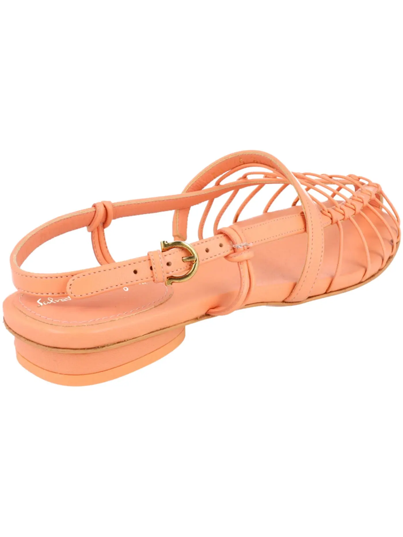 Женские босоножки на каблуке с ремешками Ferragamo Shay 10 Caged Slingback Sandals — изображение 3 из 3, розовый