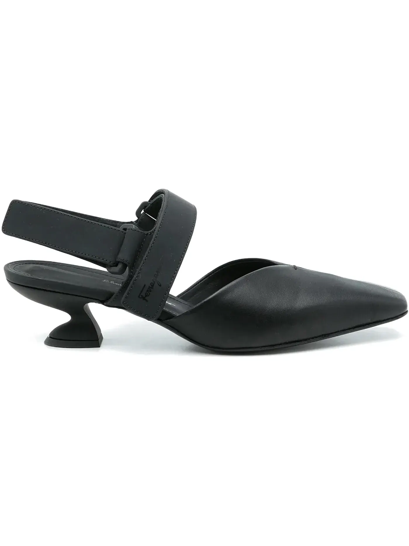 Женские туфли-лодочки с квадратным носком Ferragamo Square-Toe 45mm Pumps Ferragamo — изображение 1 из 1, черный