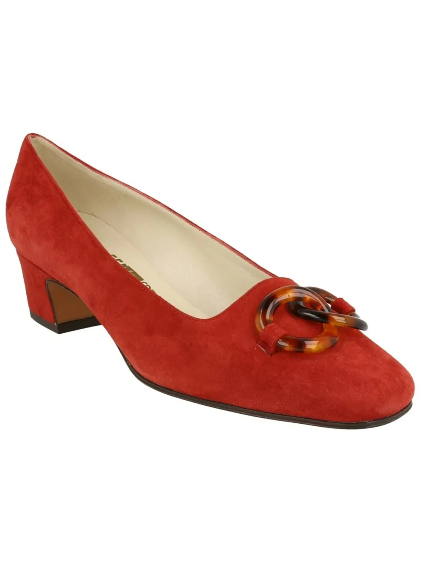 Женские туфли на каблуке из замши Ferragamo Suede Archive Limited Edition 1968 Germaine Pumps — изображение 2 из 3, красный