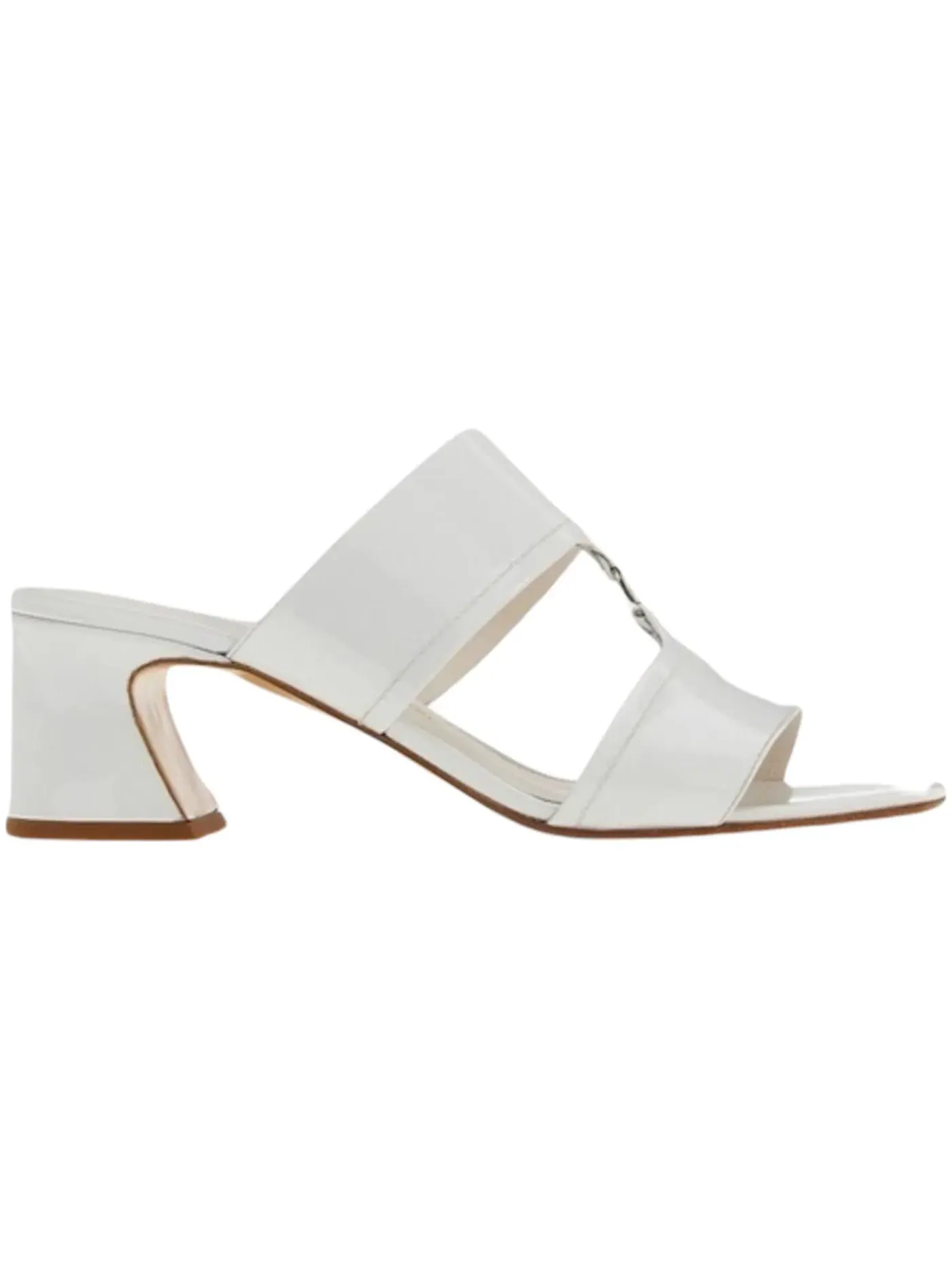 Женские босоножки на каблуке Ferragamo Tot 55 Sandals — изображение 1 из 1, белый