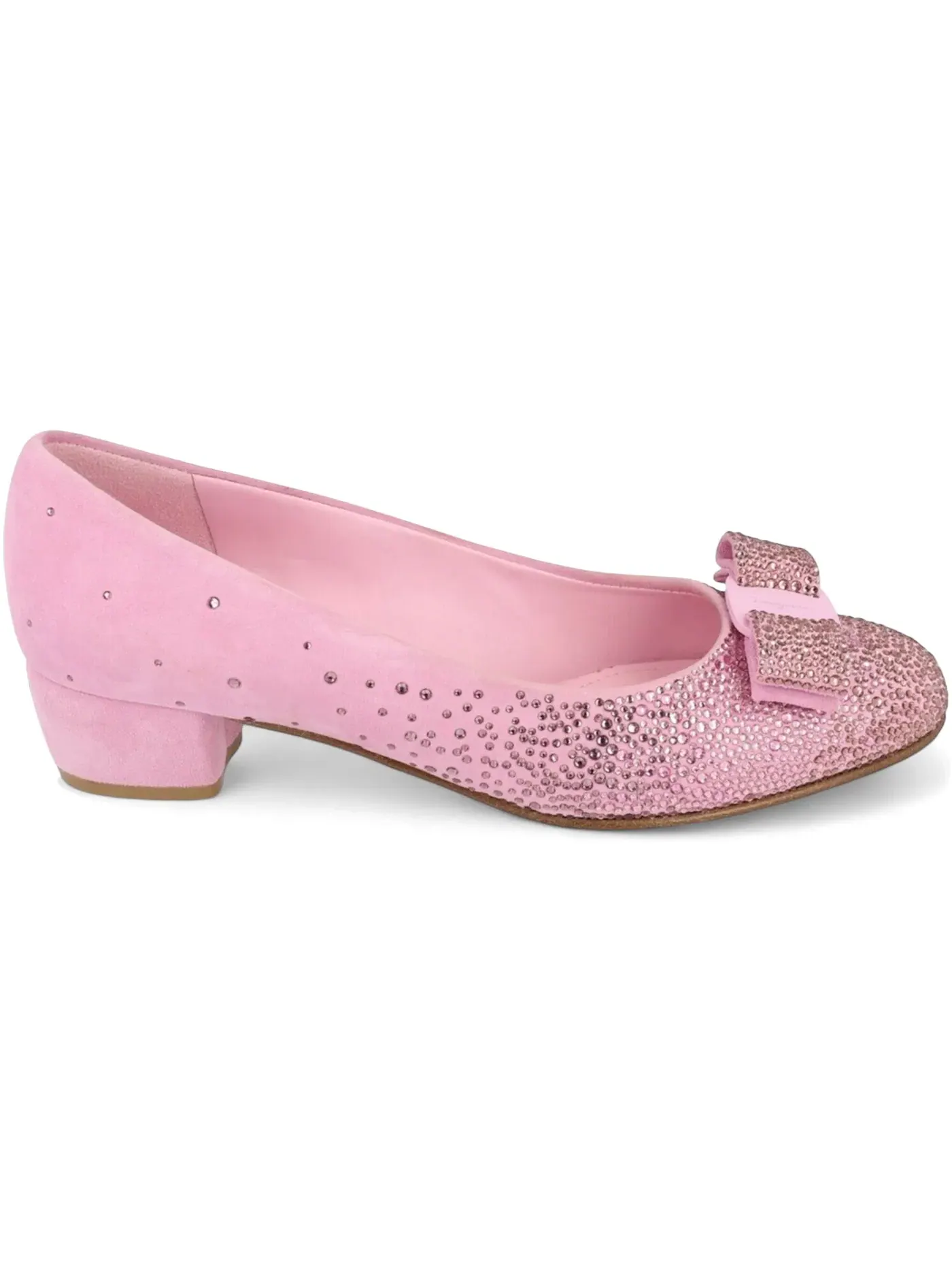 Женские туфли на каблуке с кристаллами Ferragamo Vara — изображение 1 из 3, фиолетовый