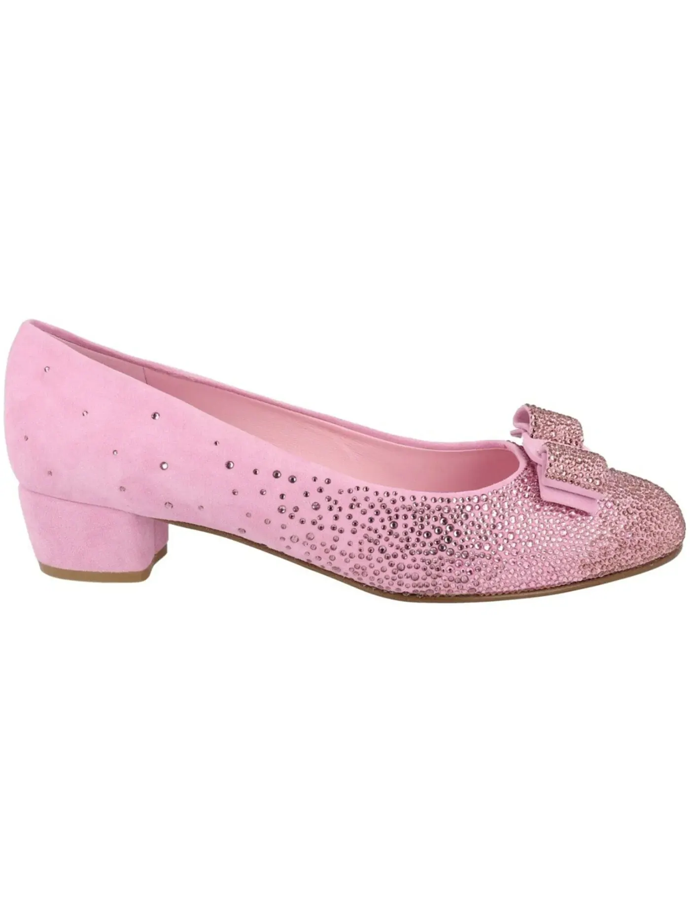Женские туфли на каблуке с кристаллами Ferragamo Vara — изображение 1 из 3, фиолетовый