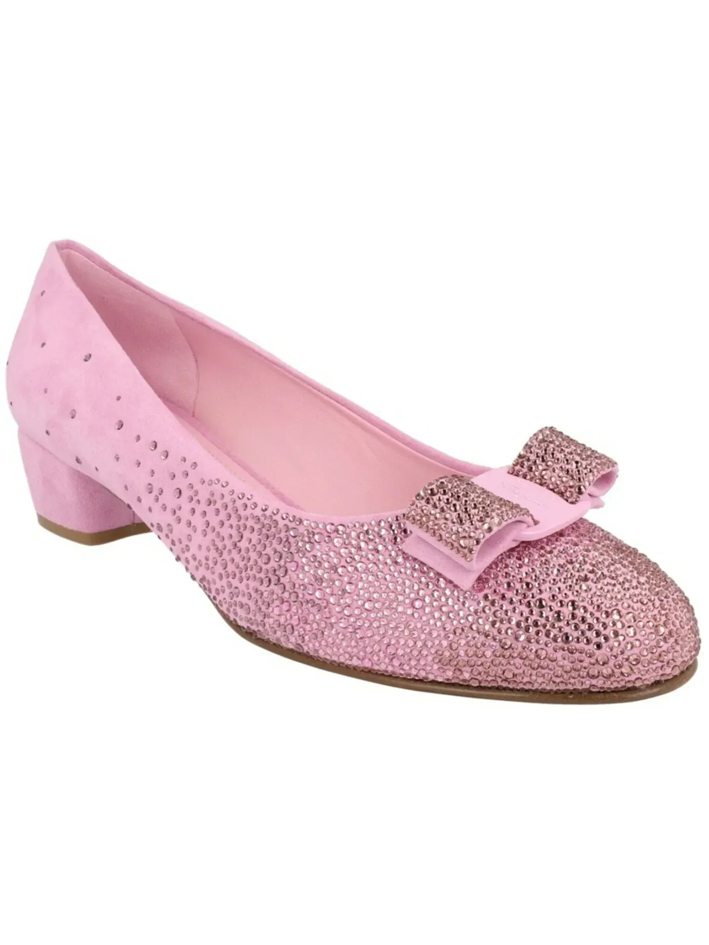 Женские туфли на каблуке с кристаллами Ferragamo Vara — изображение 2 из 3, фиолетовый