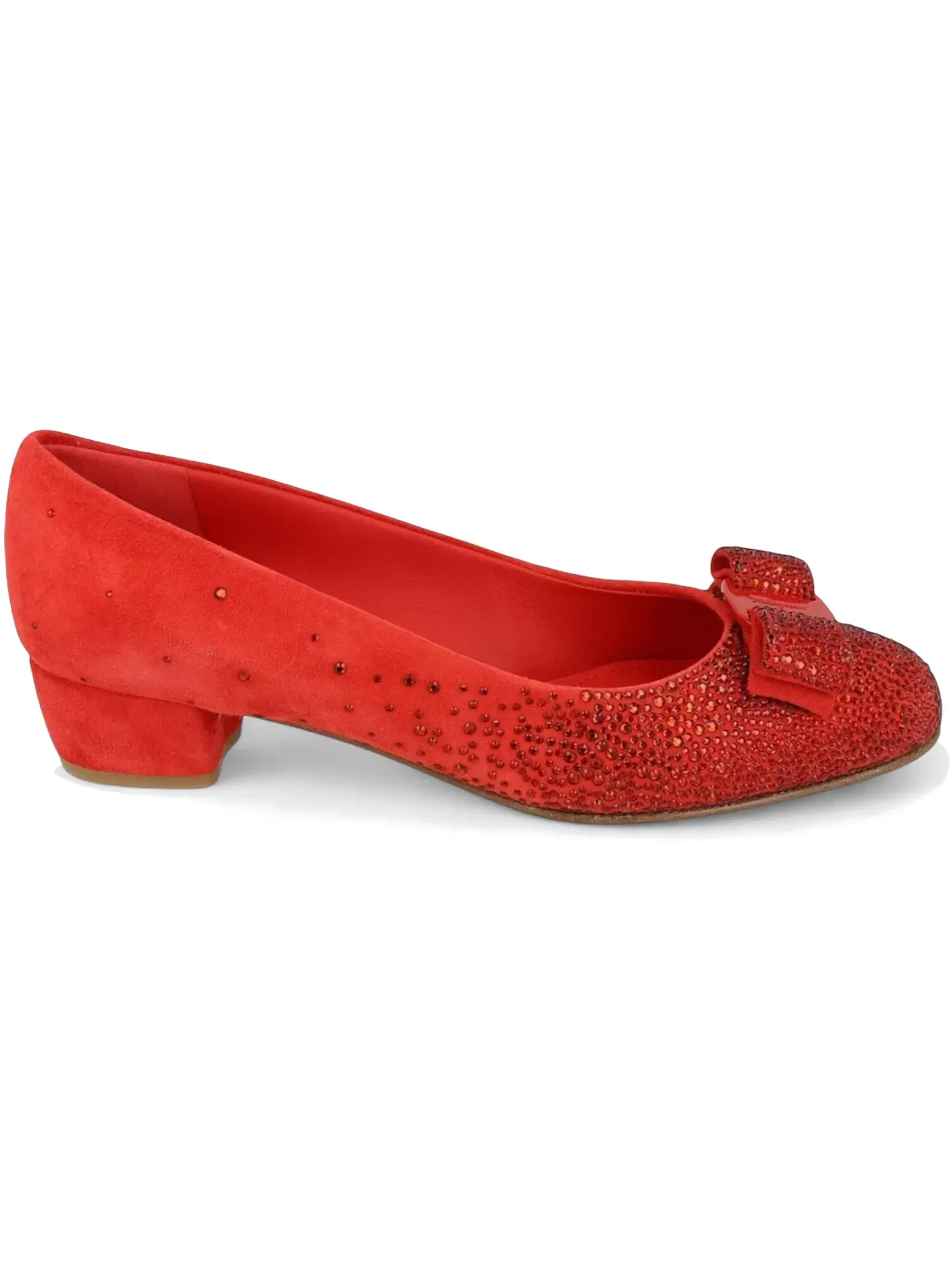 Женские туфли на каблуке с кристаллами Vara Ferragamo — изображение 1 из 3, красный