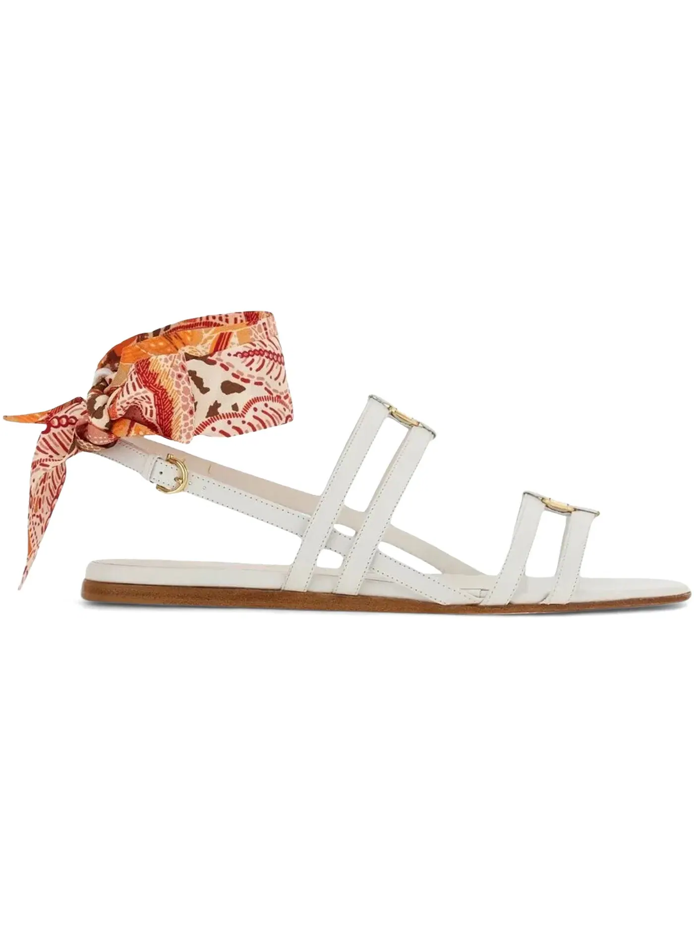 Женские сандалии на шнуровке Ferragamo Vara Lace-Up Sandals Ferragamo — изображение 1 из 1, белый