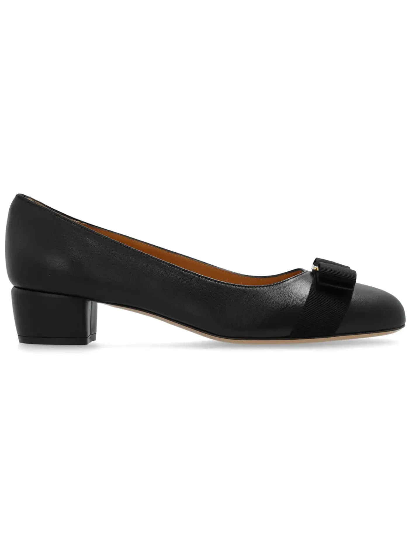 Женские туфли на каблуке с бантом Ferragamo Vara Soft Bow 30CM Pumps — изображение 1 из 1, черный