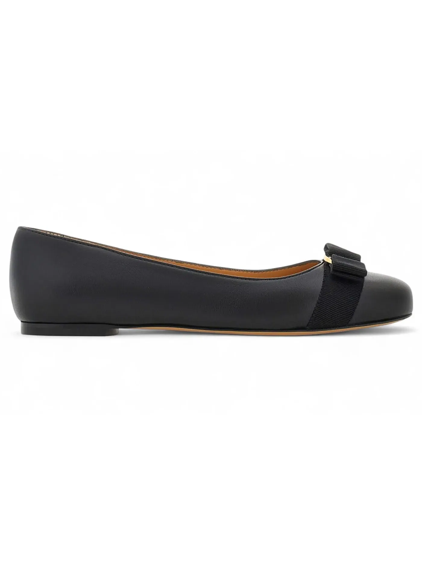 Женские балетки с бантом Ferragamo Varina Ballet Flat — изображение 1 из 1, черный