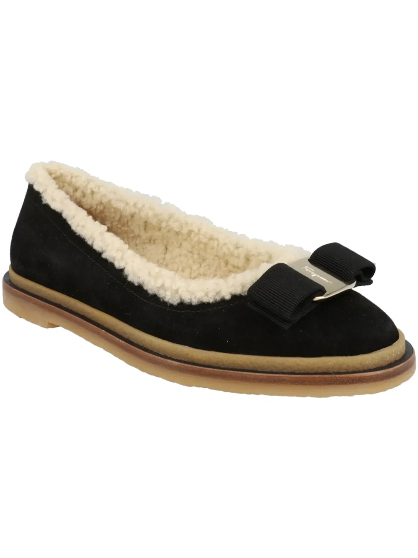 Женские туфли-лодочки с бантом Ferragamo Varina Par Flats — изображение 2 из 3, черный