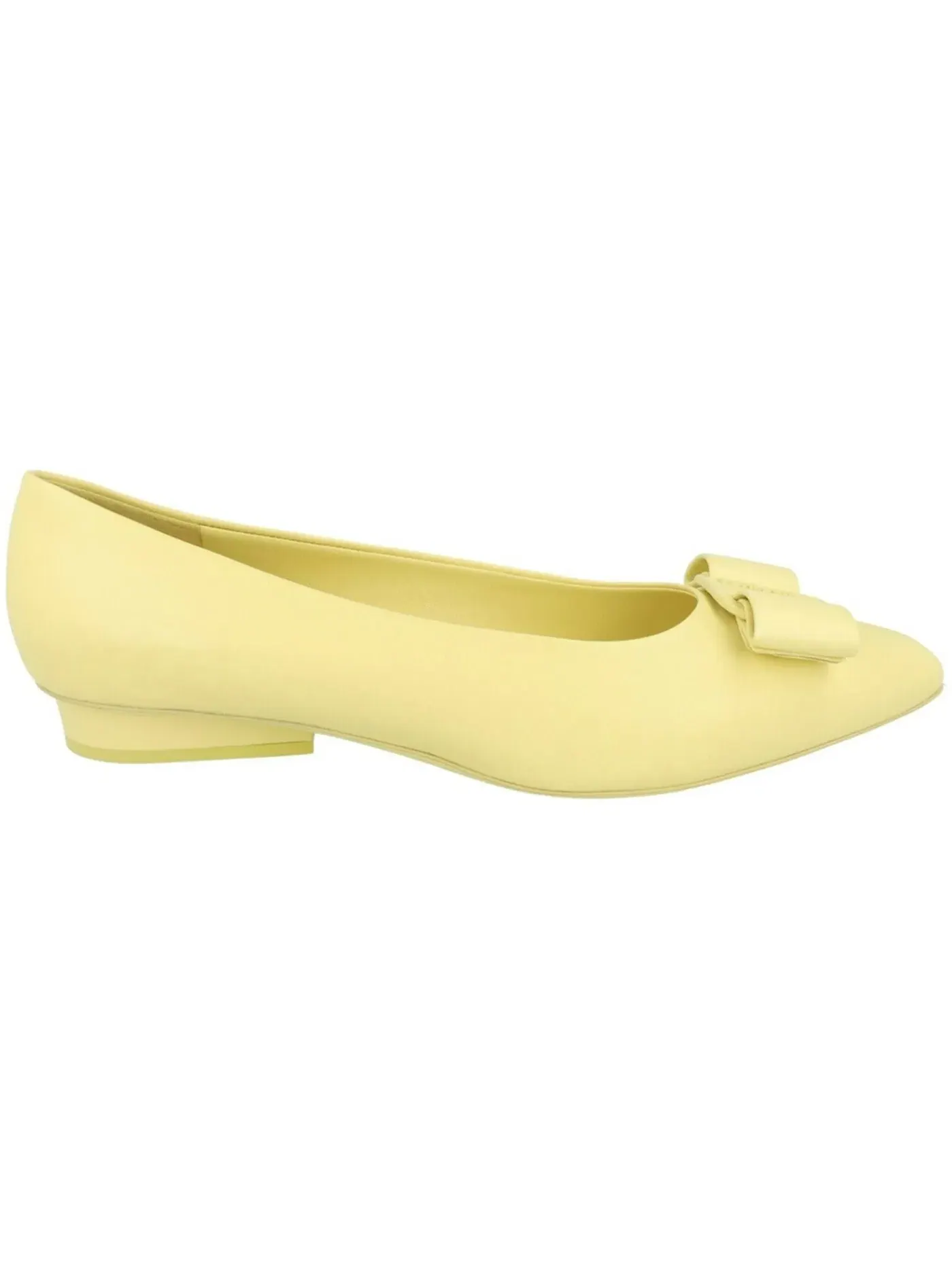 Женские балетки с бантом Ferragamo Viva Bow Ballet Flats — изображение 1 из 3, светлый желтый