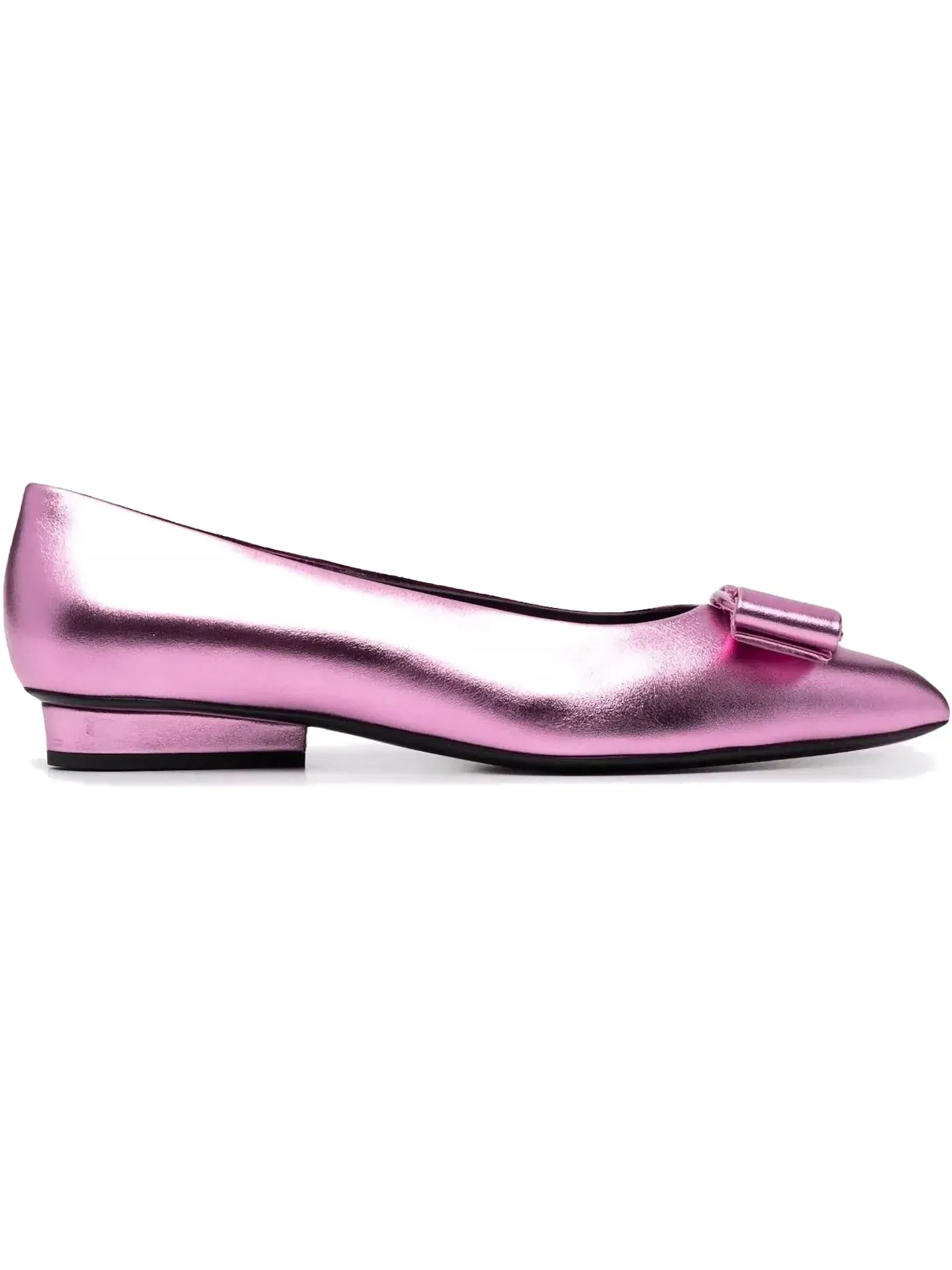 Женские балетки с бантом Ferragamo Viva Bow-Detail Ballerina Shoes Ferragamo — изображение 1 из 1, розовый