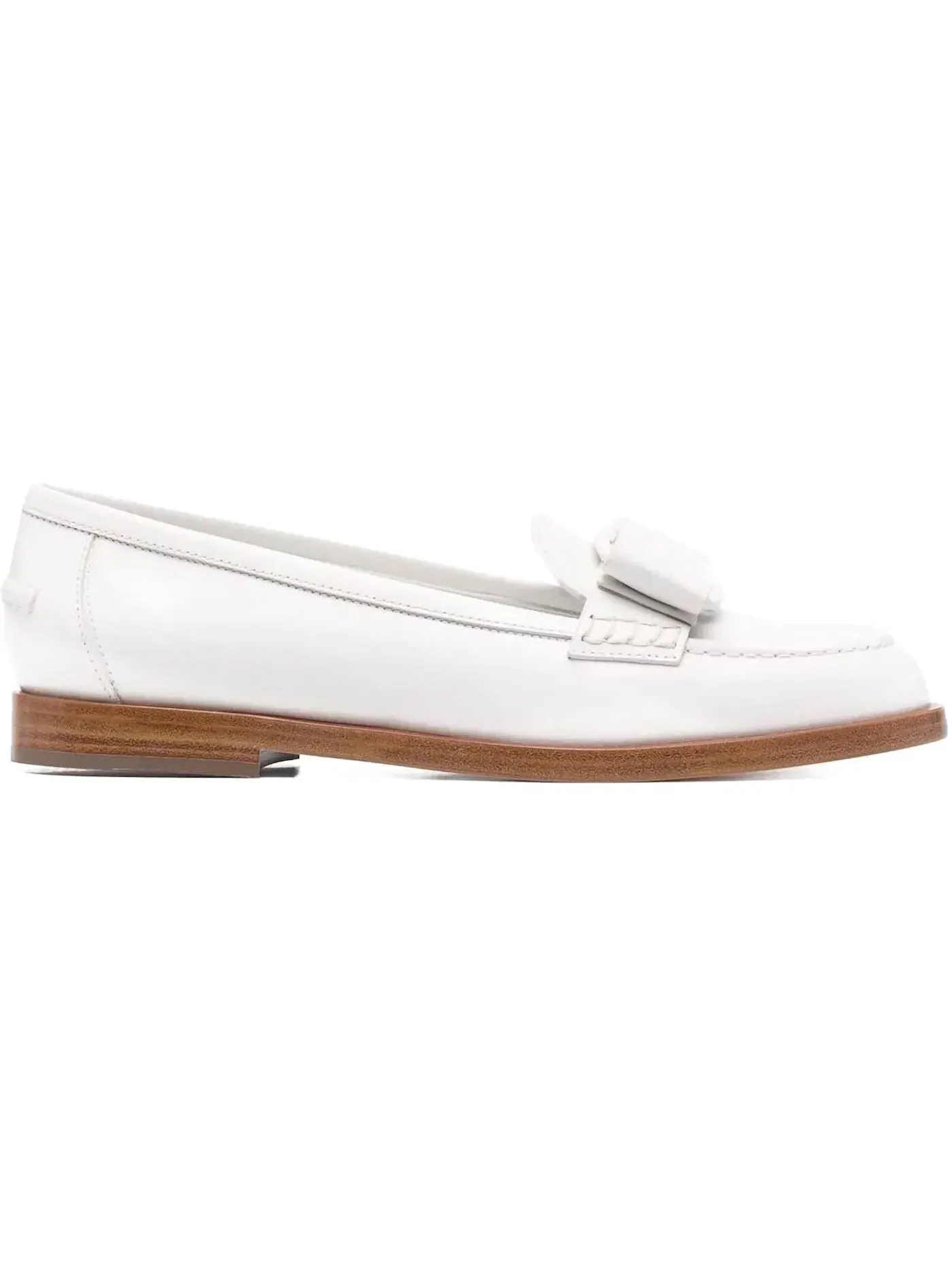 Женские лоферы с бантом Ferragamo Viva Bow-Embellished Loafers Ferragamo — изображение 1 из 1, белый