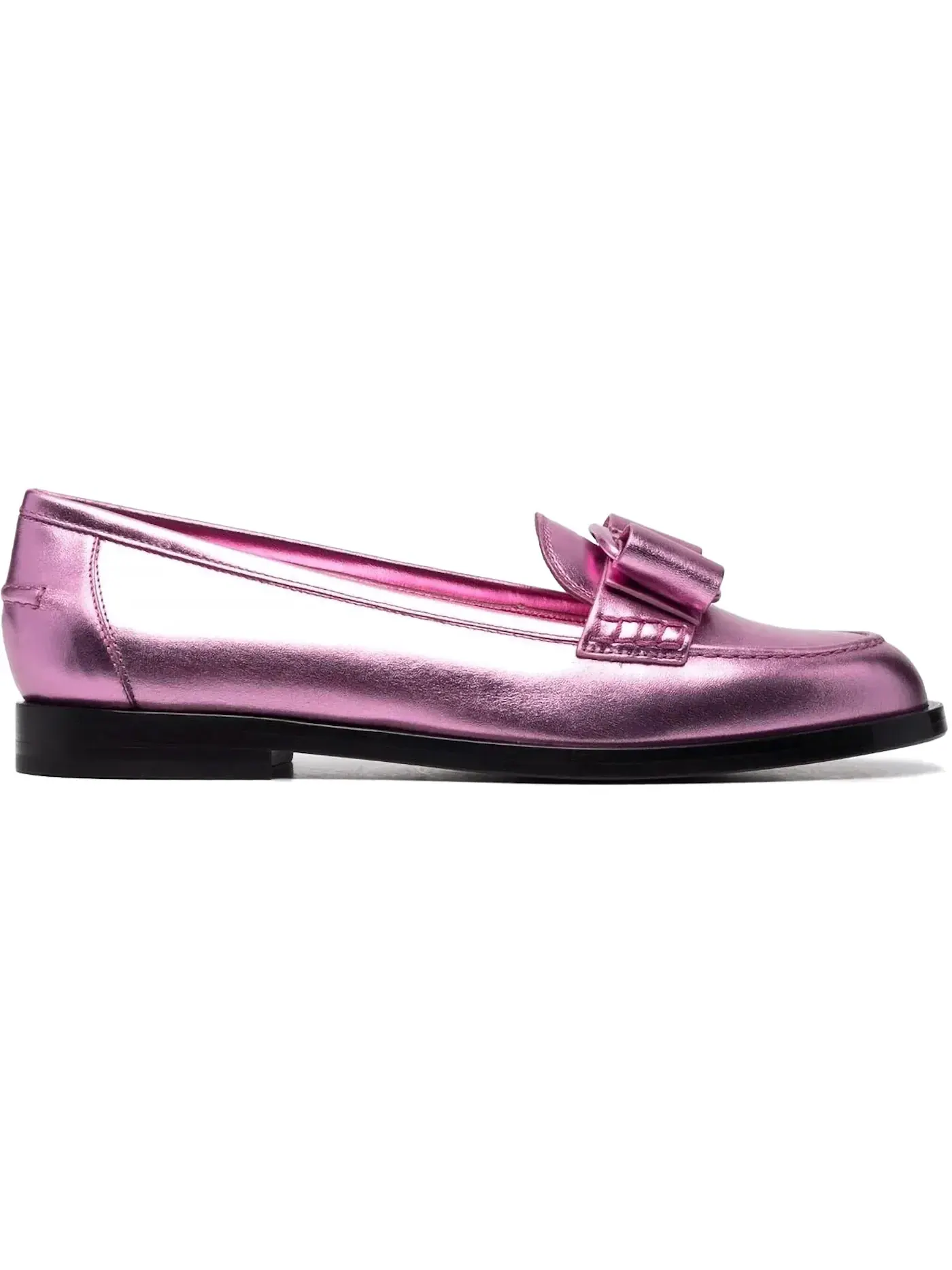Женские балетки с лаковым покрытием Ferragamo Vivaldo High Shine Ballerina Shoes — изображение 1 из 1, розовый