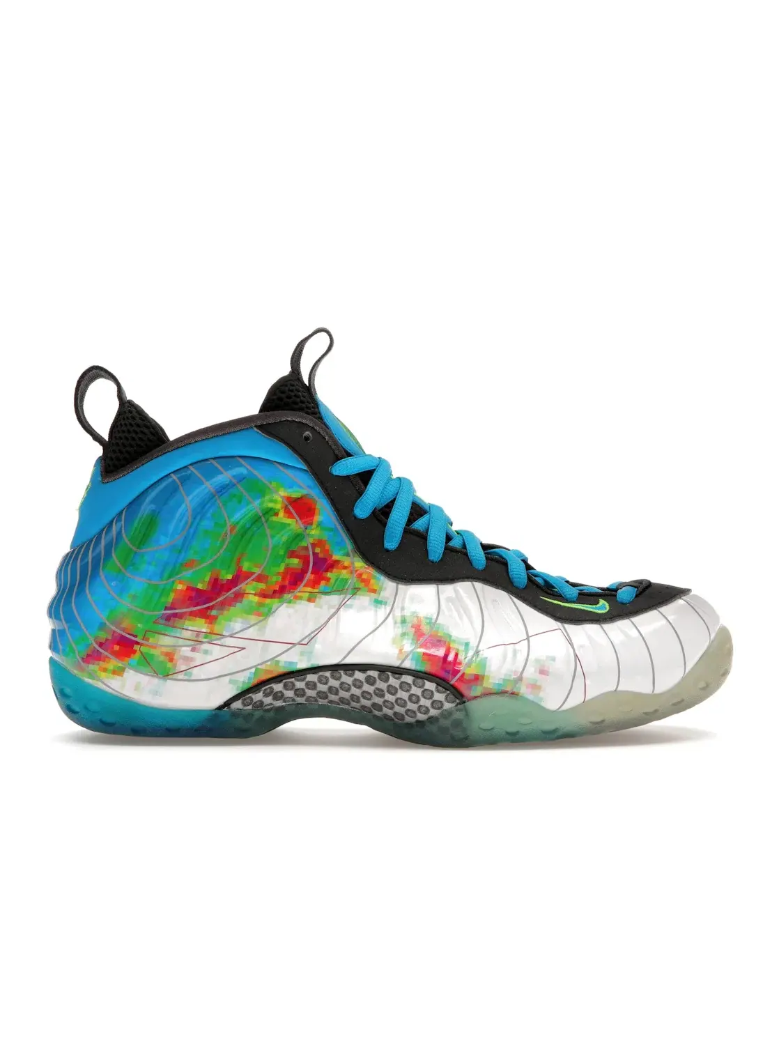 Мужские кроссовки Lifestyle с принтом Nike Air Foamposite One Nike — изображение 1 из 4, черный-синий-белый