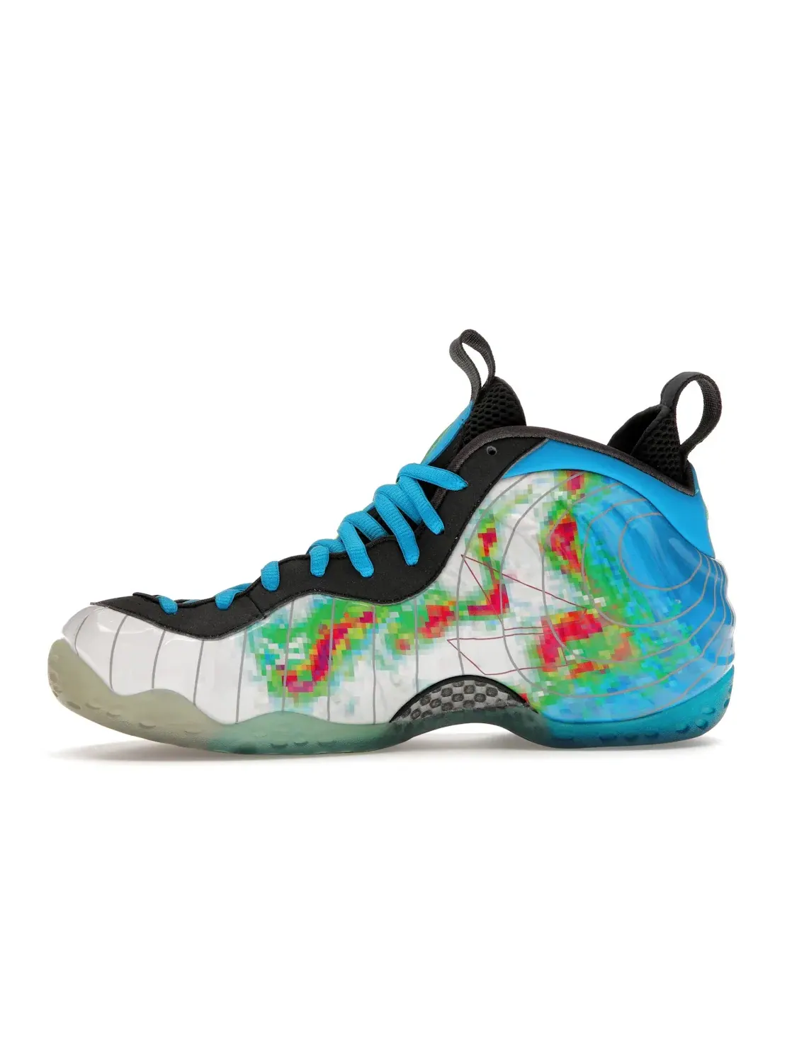 Мужские кроссовки Lifestyle с принтом Nike Air Foamposite One Nike — изображение 3 из 4, черный-синий-белый
