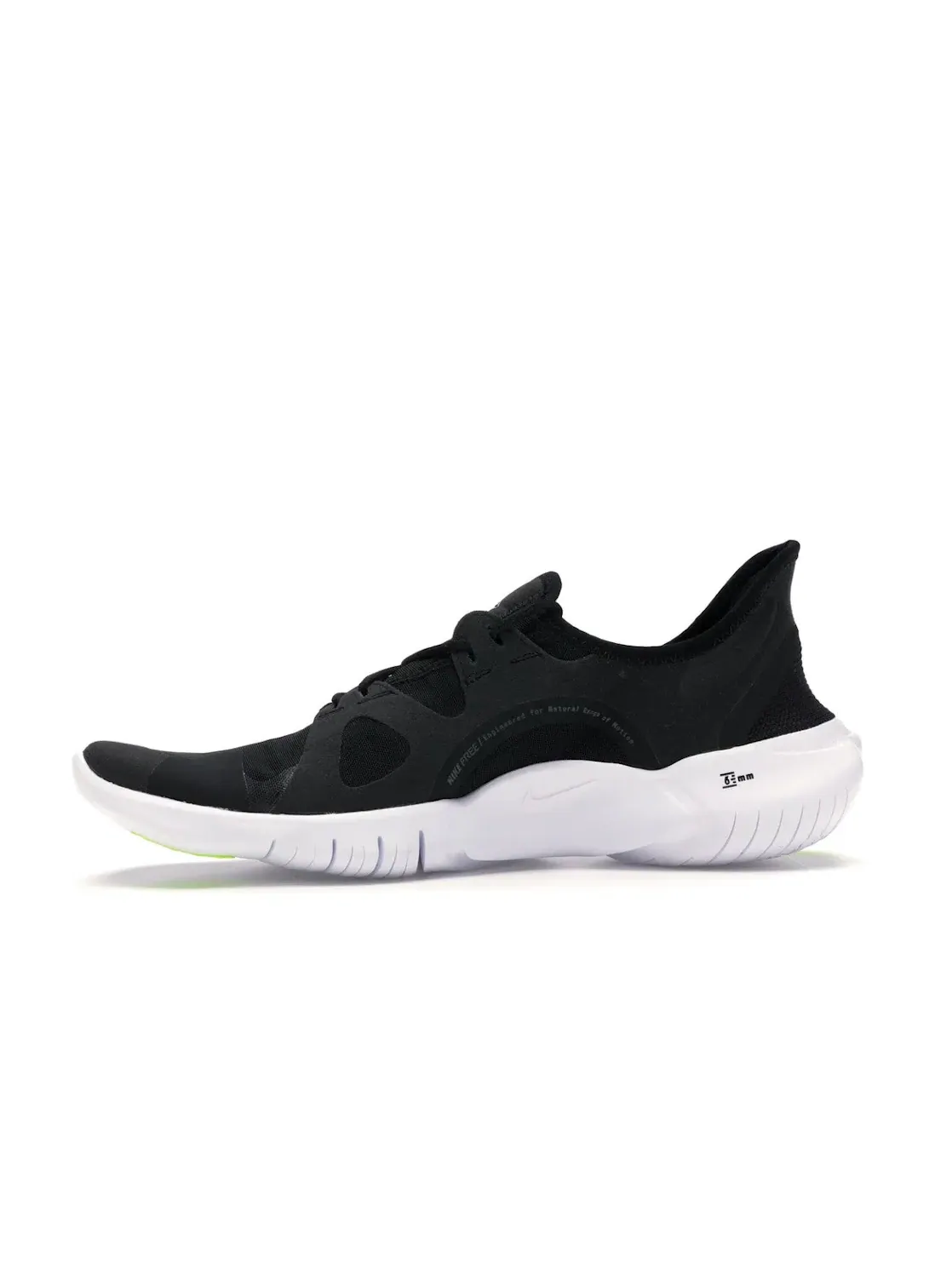 Мужские кроссовки с технологией Free для бега Nike Free RN 5.0 Nike — изображение 3 из 4, черный белый