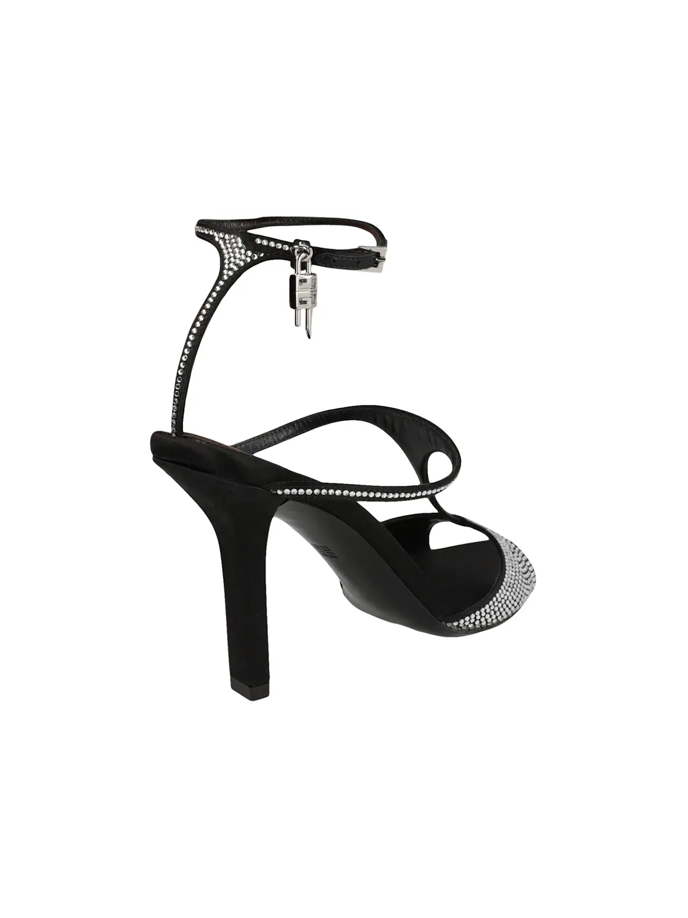 Женские босоножки на каблуке с ремешками Givenchy G-Lock High Heel Sandals — изображение 3 из 3, серебряный