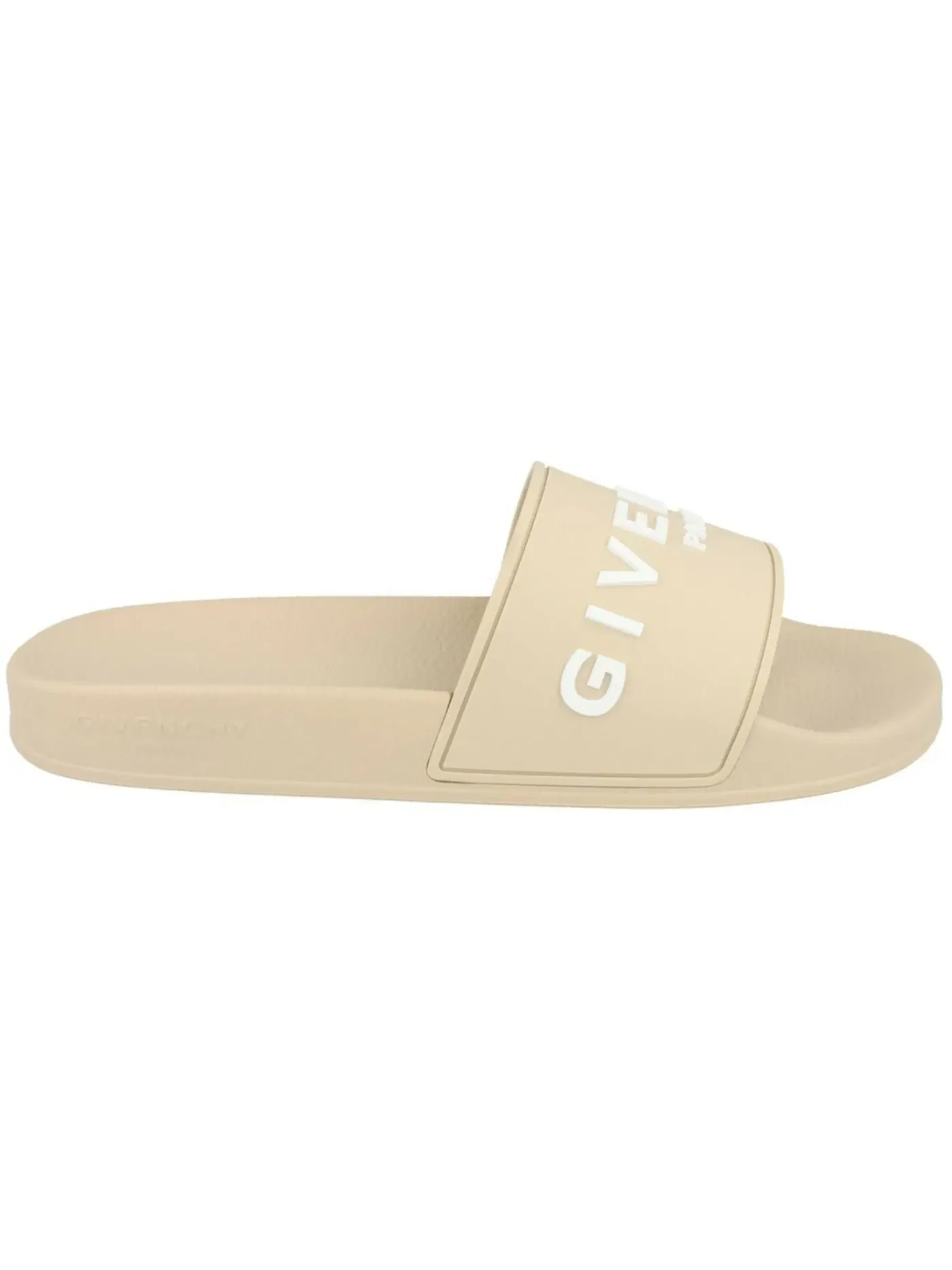 Мужские шлепанцы с логотипом Givenchy Logo Signature Slides — изображение 1 из 3, бежевый