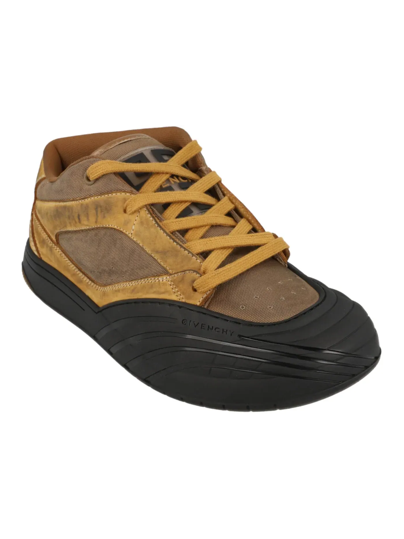 Мужские кроссовки с замшевой отделкой Givenchy Suede Trimmed Mid-Top — изображение 2 из 3, бежевый