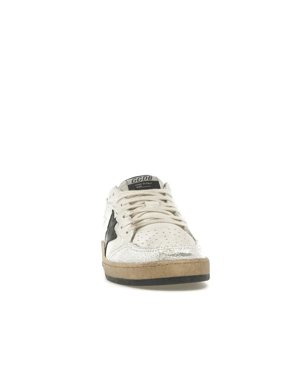 Мужские кроссовки с состаренным дизайном Golden Goose Ball-Star Low — изображение 2 из 4, белый/черный