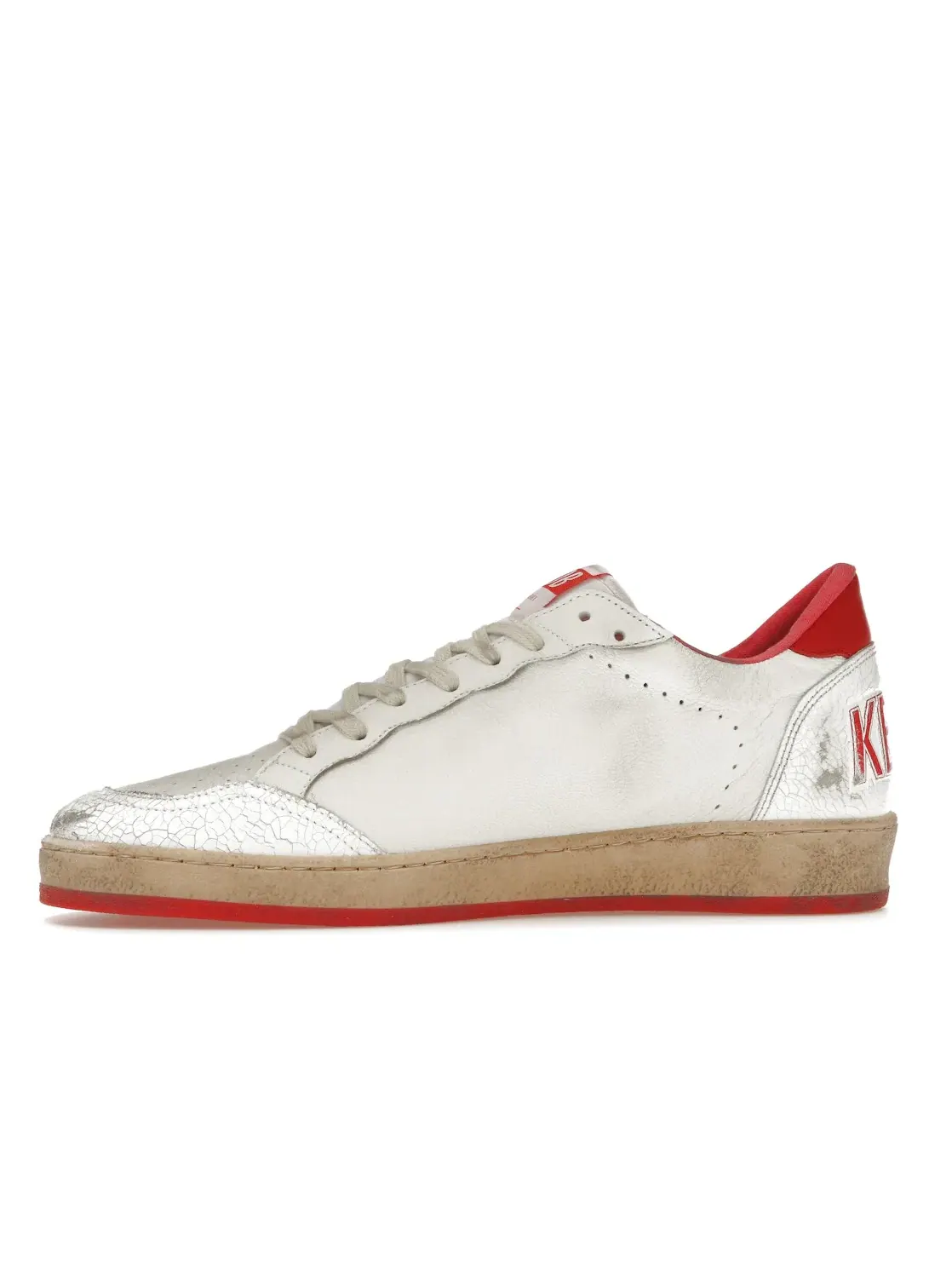 Мужские кроссовки с низким верхом Golden Goose Ball-Star Low Golden Goose — изображение 3 из 4, белый/красный