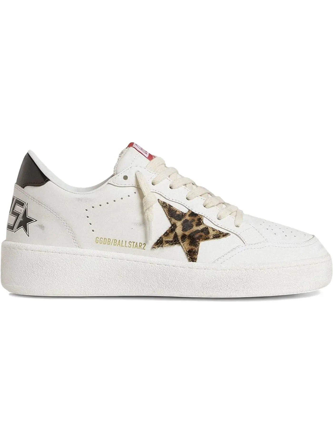 Женские кроссовки с принтом Golden Goose Ball Star — изображение 1 из 1, белый/черный