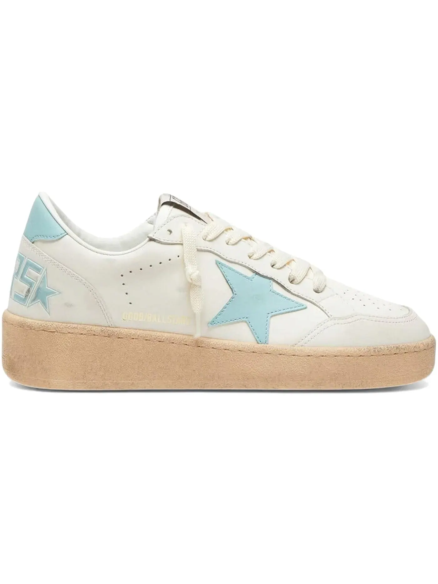 Женские кроссовки с декором Golden Goose Ball Star — изображение 1 из 1, белый/светлый синий