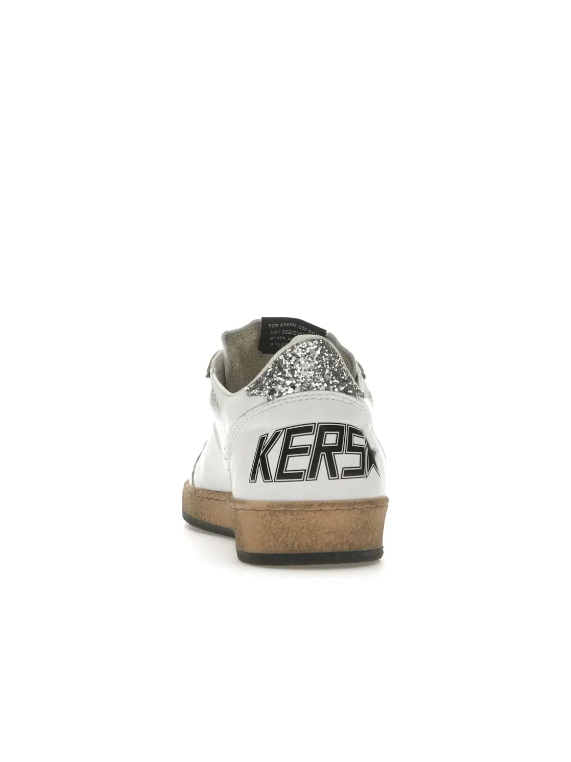 Женские кроссовки с блестками Golden Goose Ball Star — изображение 4 из 4, белый/серебристый