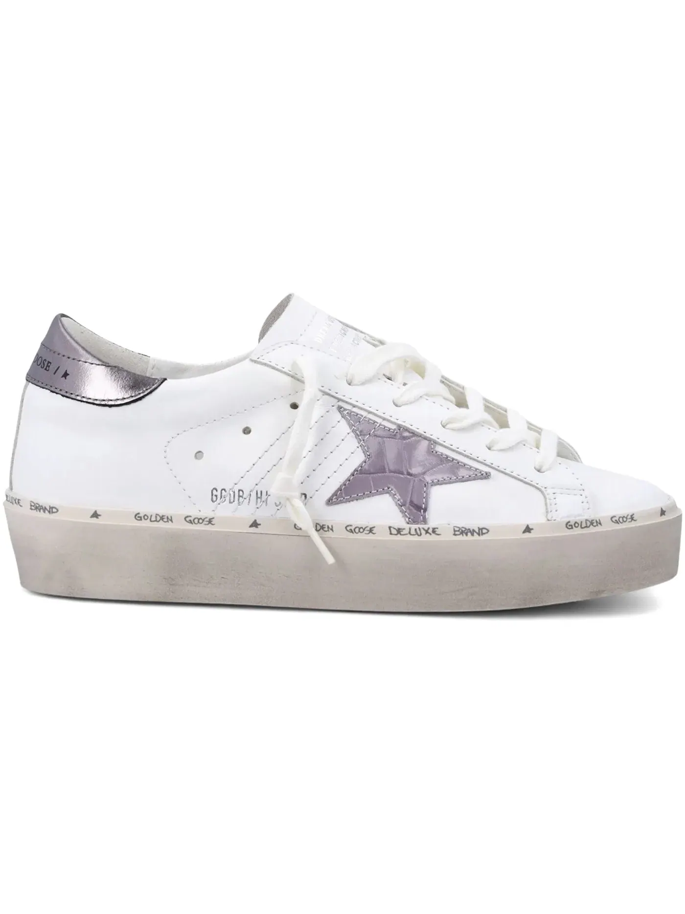 Женские кроссовки с ламинацией Golden Goose Hi Star Golden Goose
