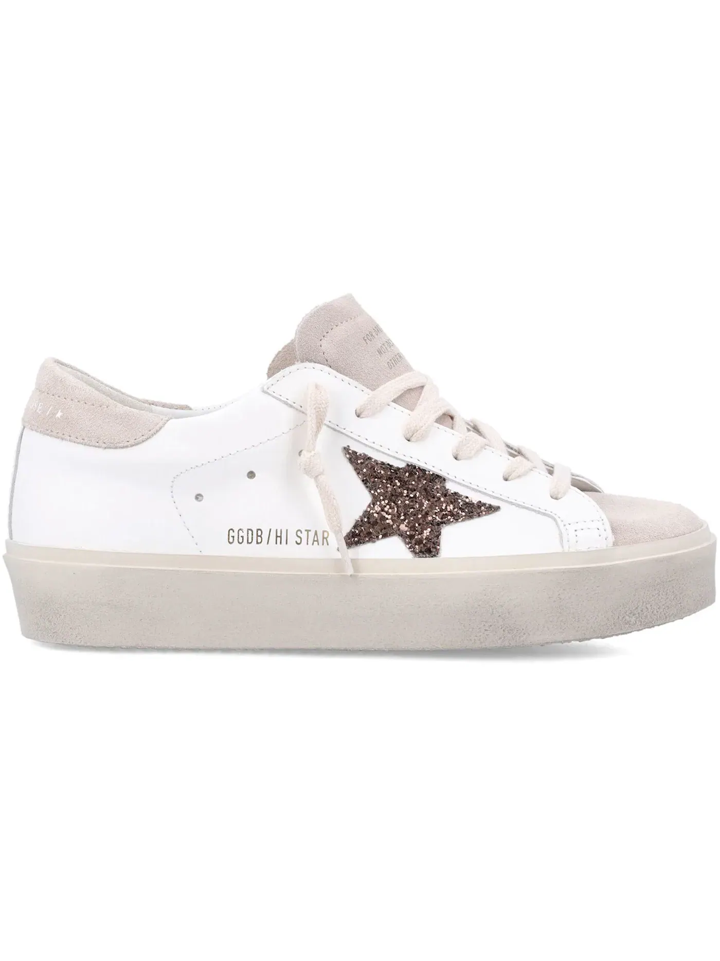 Женские кроссовки с декором Golden Goose Hi Star Golden Goose — изображение 1 из 1, белый/бежевый