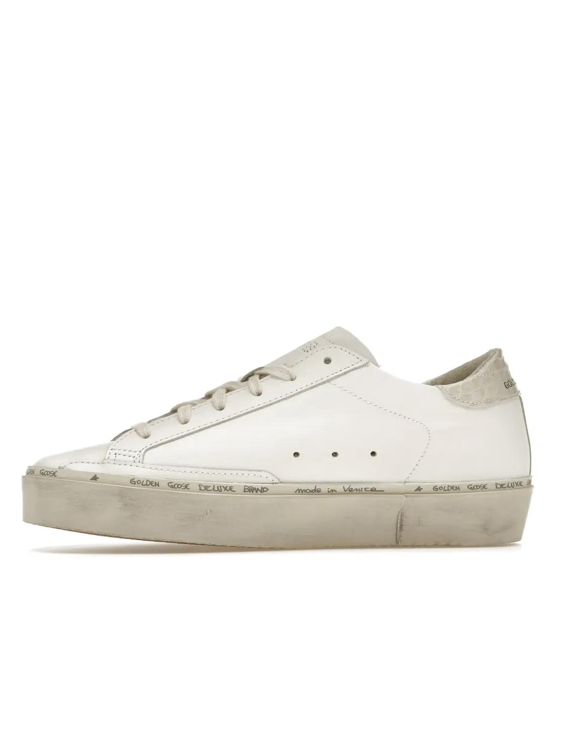 Женские кроссовки с принтом Golden Goose Hi Star — изображение 3 из 4, белый/черный
