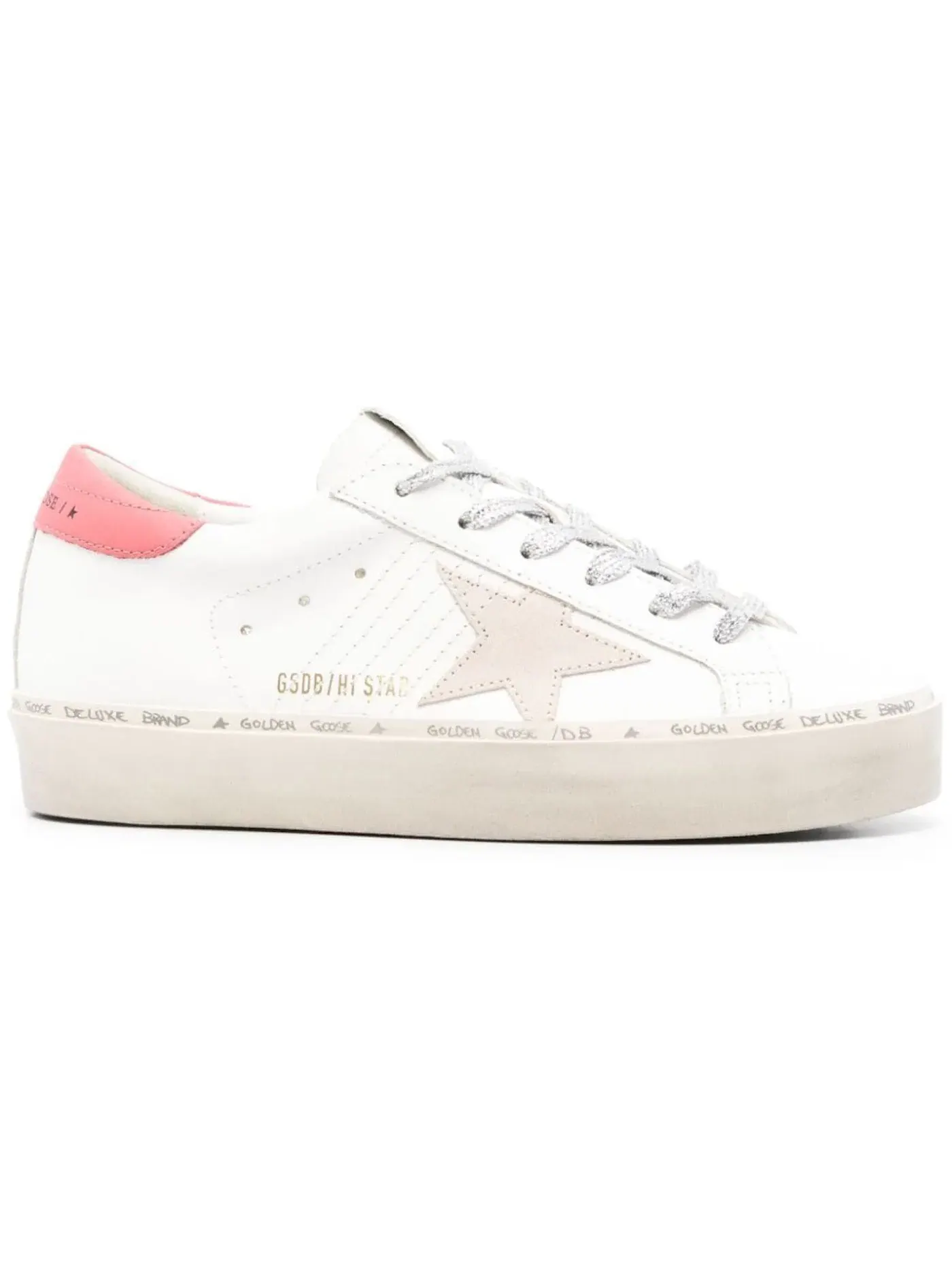 Женские кроссовки с декором Golden Goose Hi-Star — изображение 1 из 1, белый