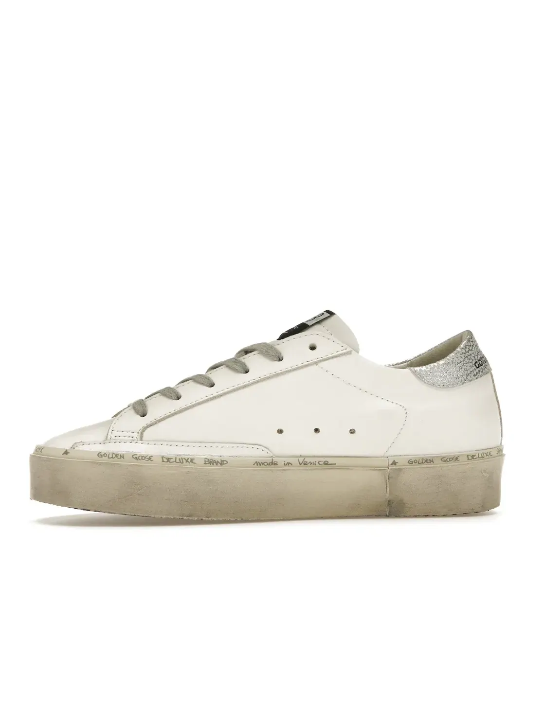 Женские кроссовки с декором Golden Goose Hi Star Golden Goose — изображение 3 из 4, белый/серебристый