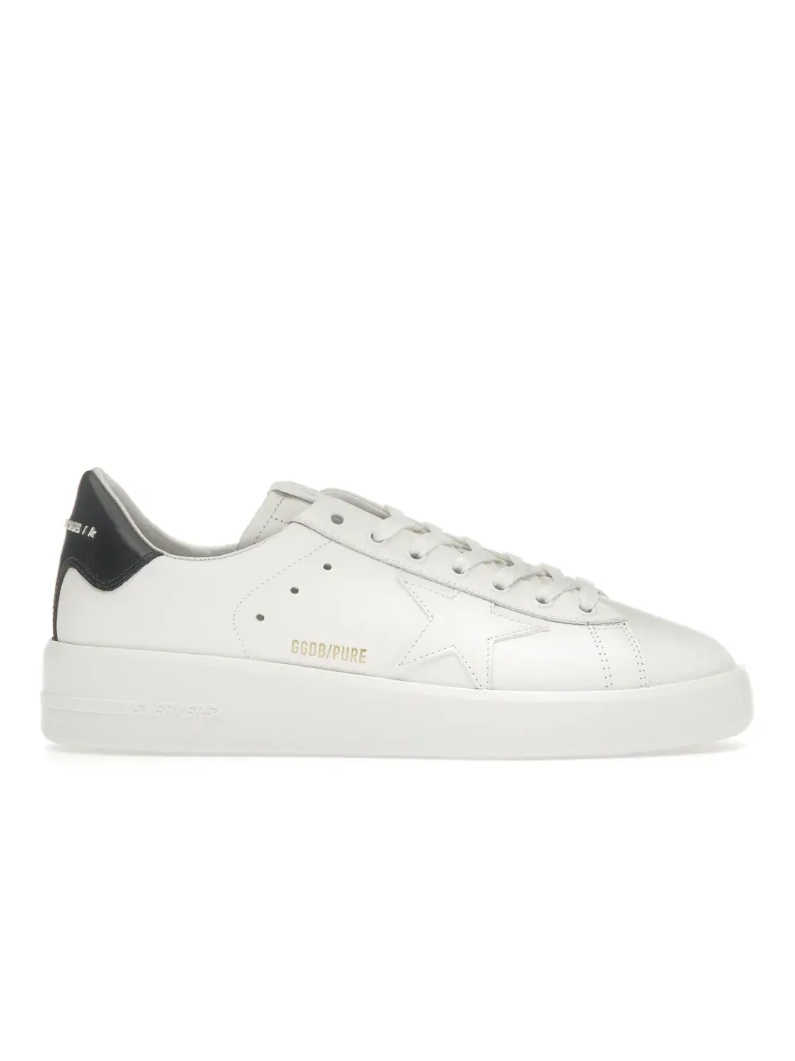Мужские кроссовки с кожаным верхом Golden Goose Purestar — изображение 1 из 4, белый/черный