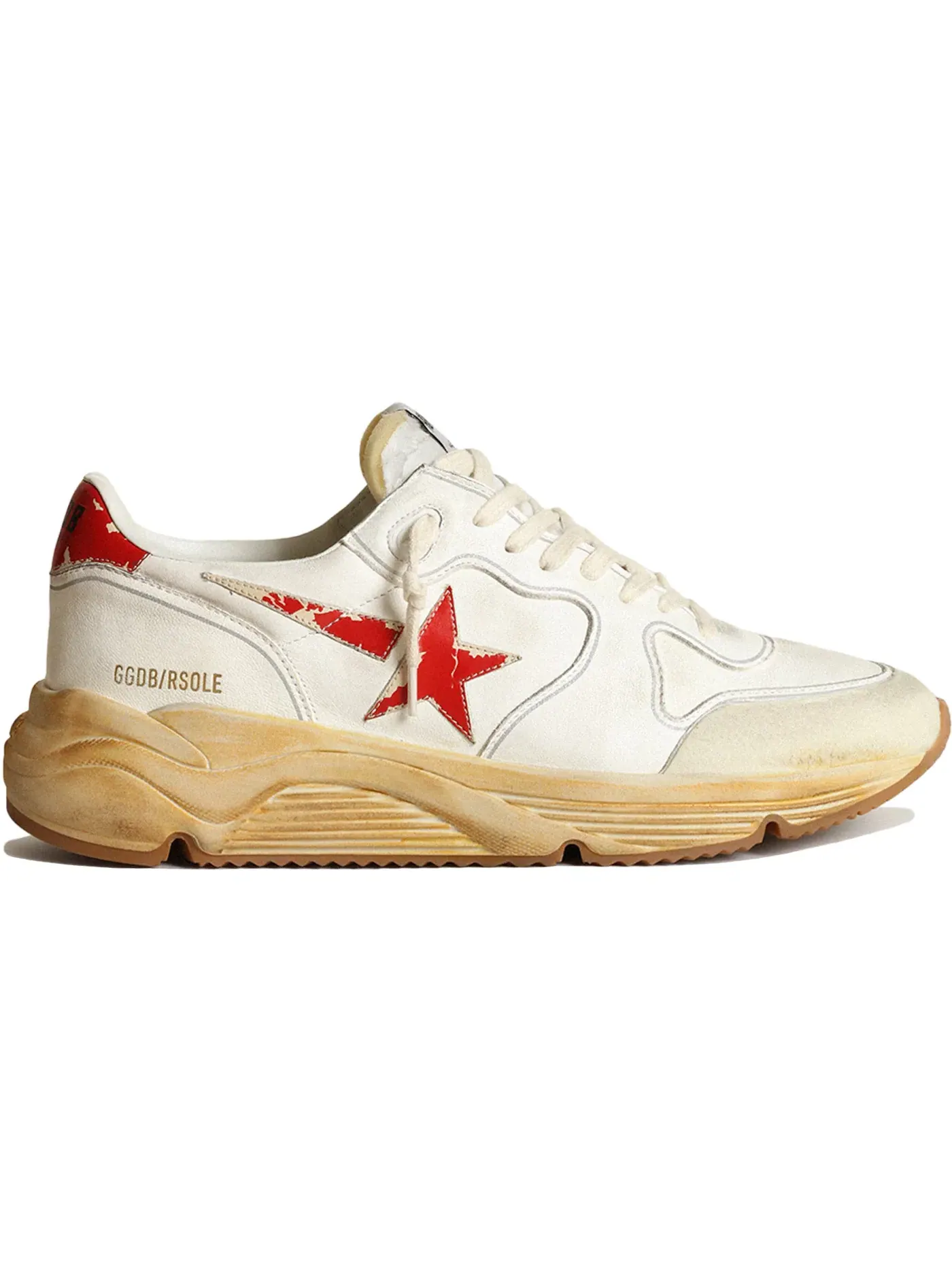 Мужские кроссовки с контрастной подошвой Golden Goose Running Sole