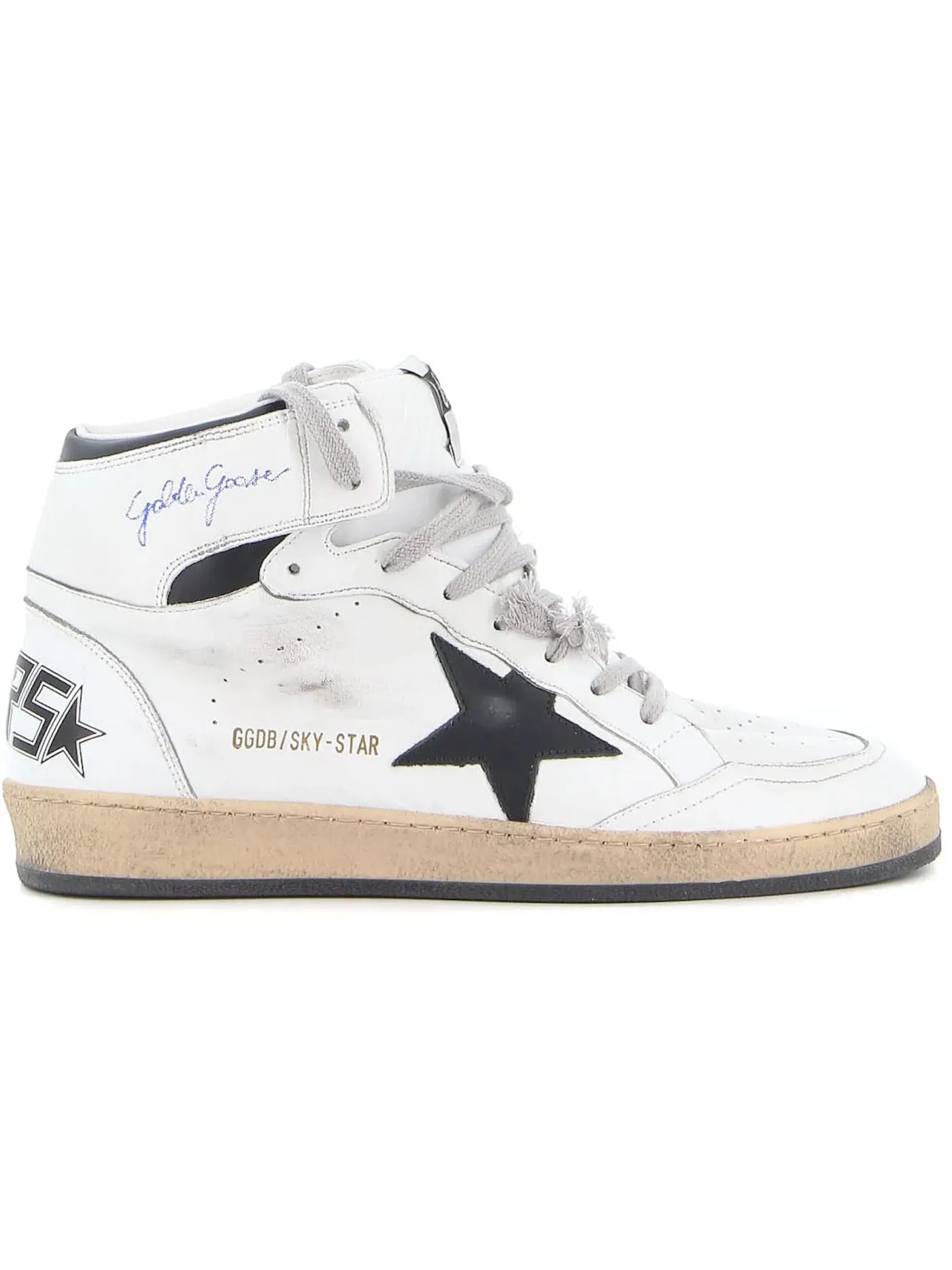 Мужские кроссовки Leather White Black Golden Goose — изображение 1 из 1, белый/черный
