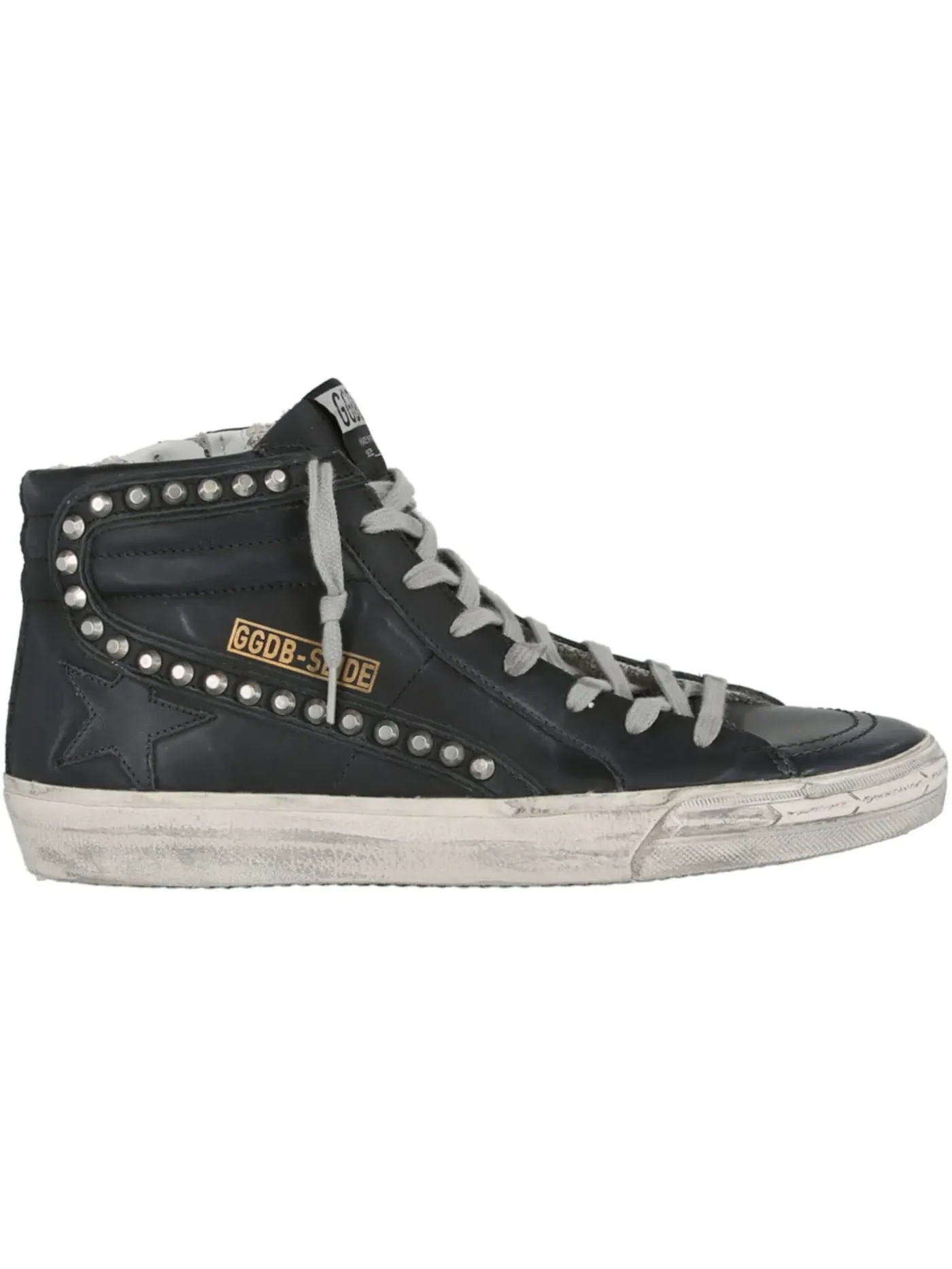 Мужские кожаные сланцы с шипами Golden Goose — изображение 1 из 1, черный
