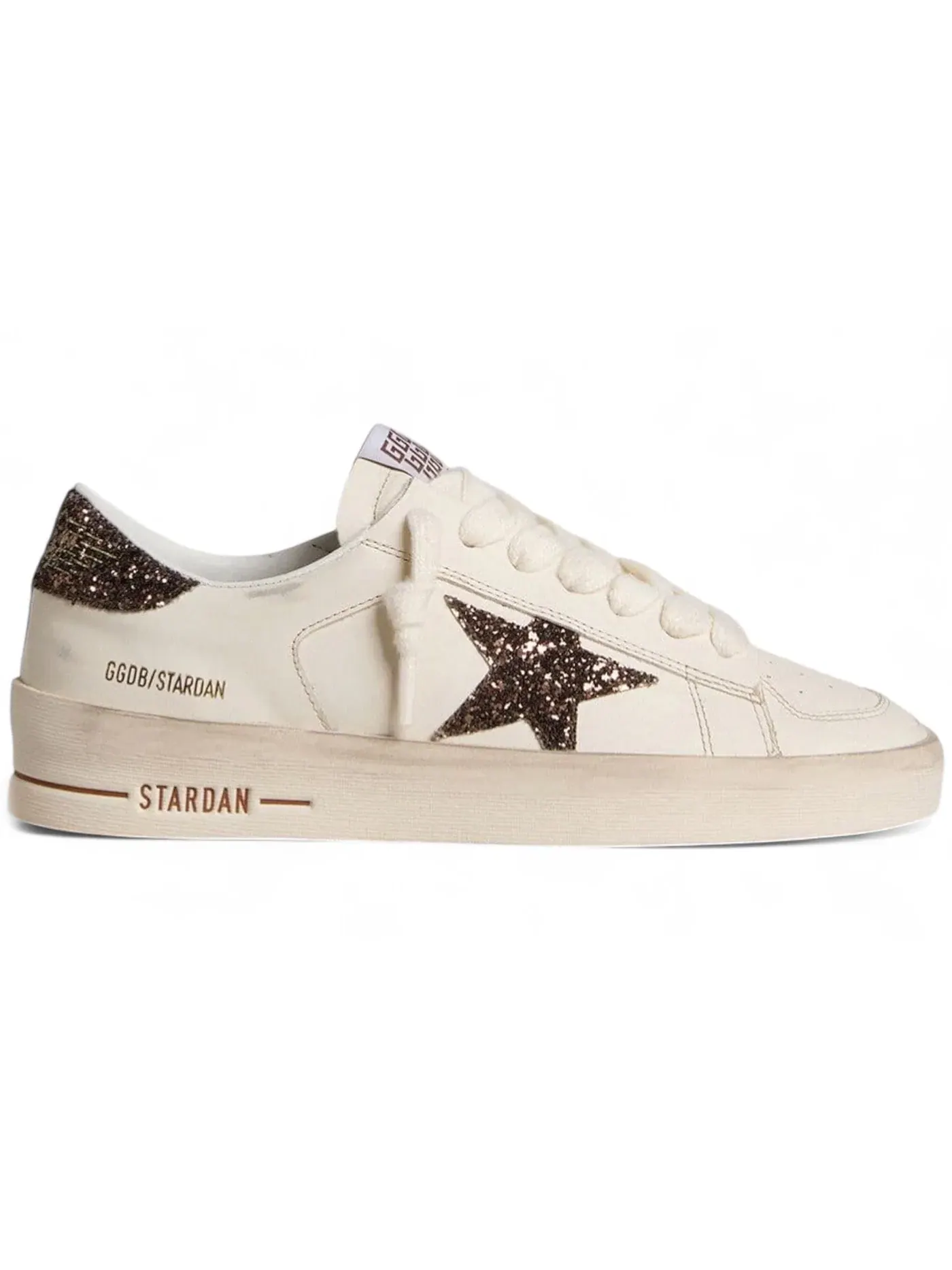 Женские кроссовки с блестящей звездой Golden Goose Stardan — изображение 1 из 1, белый