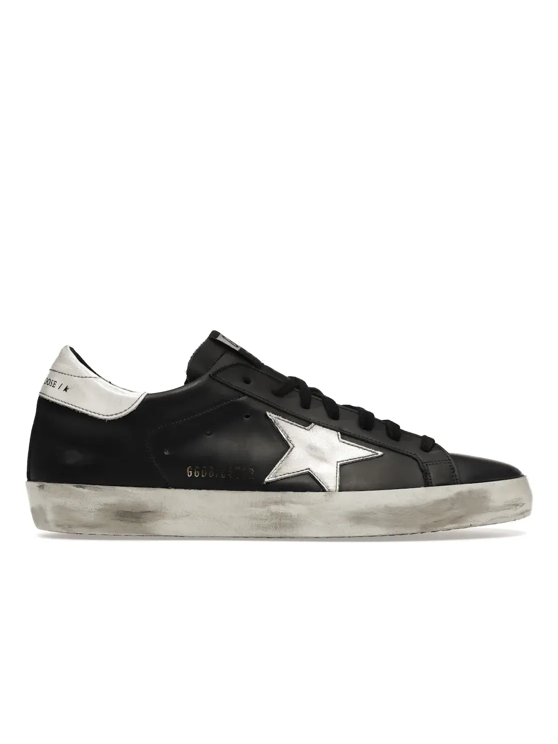 Мужские кроссовки кожаные Golden Goose Super-Star — изображение 1 из 4, черный/белый