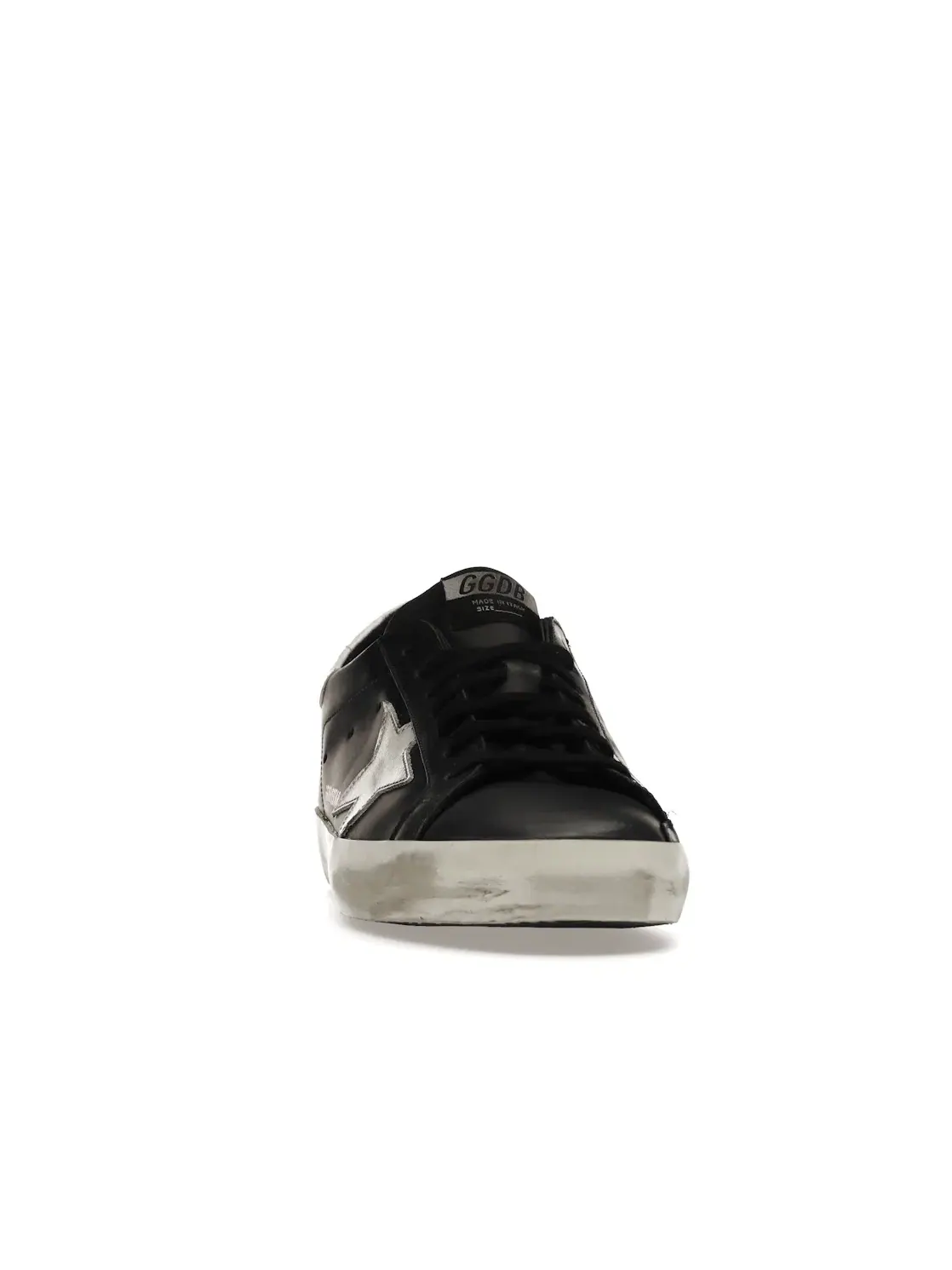 Мужские кроссовки кожаные Golden Goose Super-Star — изображение 2 из 4, черный/белый