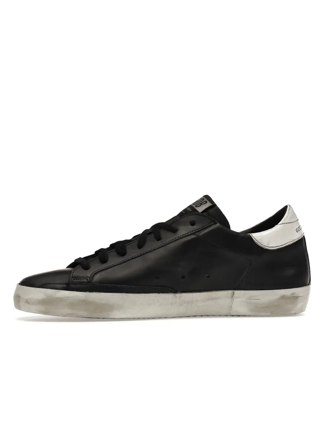 Мужские кроссовки кожаные Golden Goose Super-Star — изображение 3 из 4, черный/белый