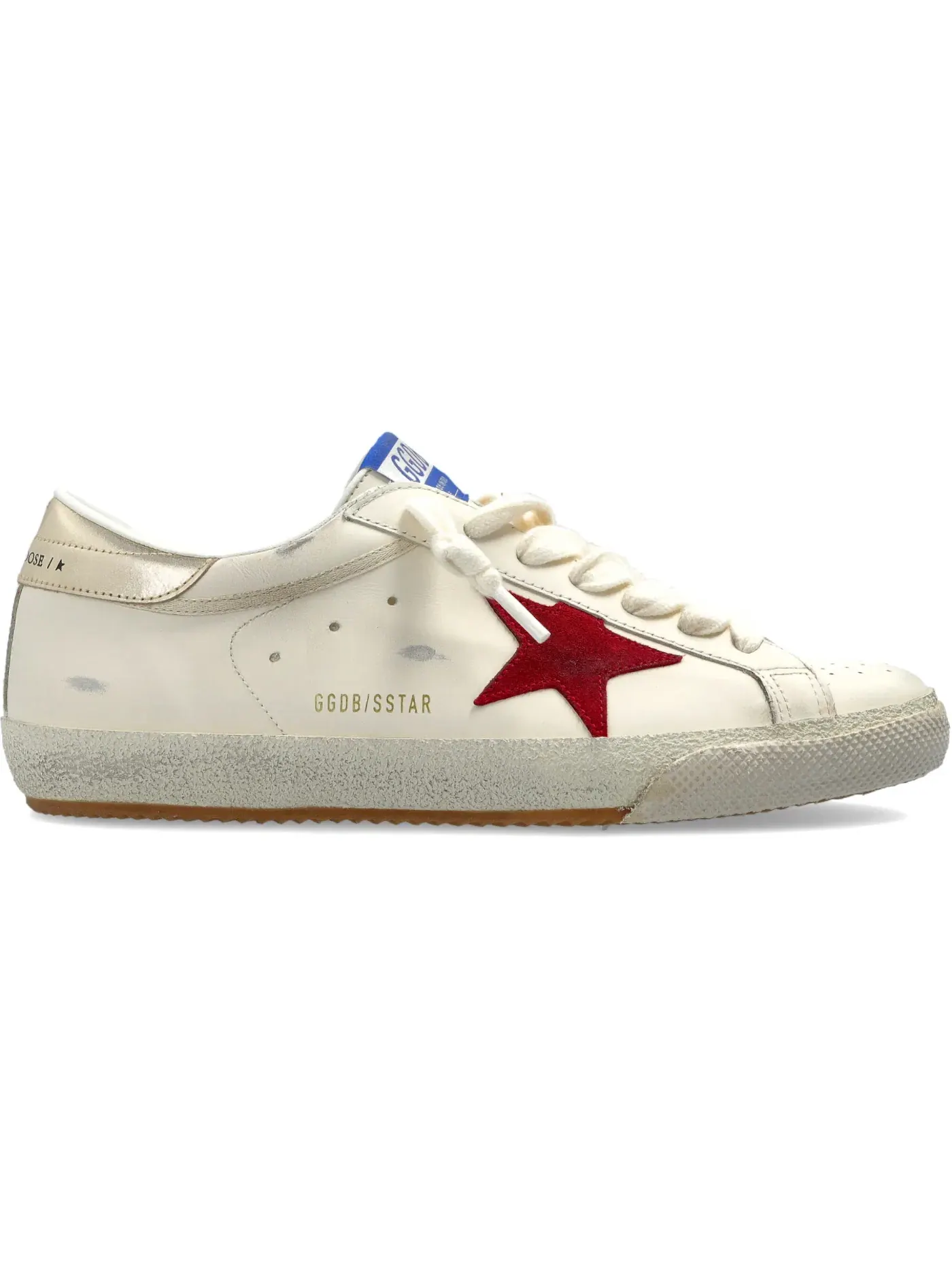 Мужские кроссовки с отделкой из кожи и пайеток Golden Goose Super-Star — изображение 1 из 1