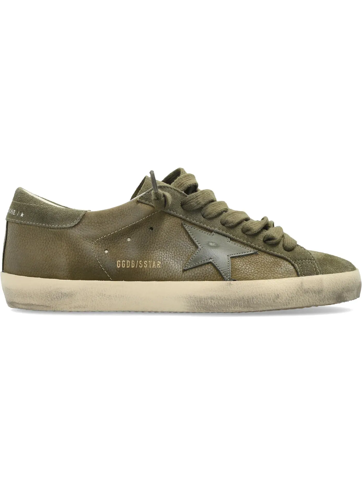Мужские кроссовки с принтом Golden Goose Super-Star — изображение 1 из 1, оливковый